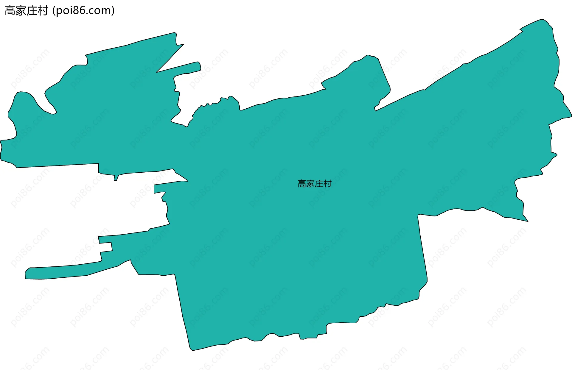 高家庄村边界地图