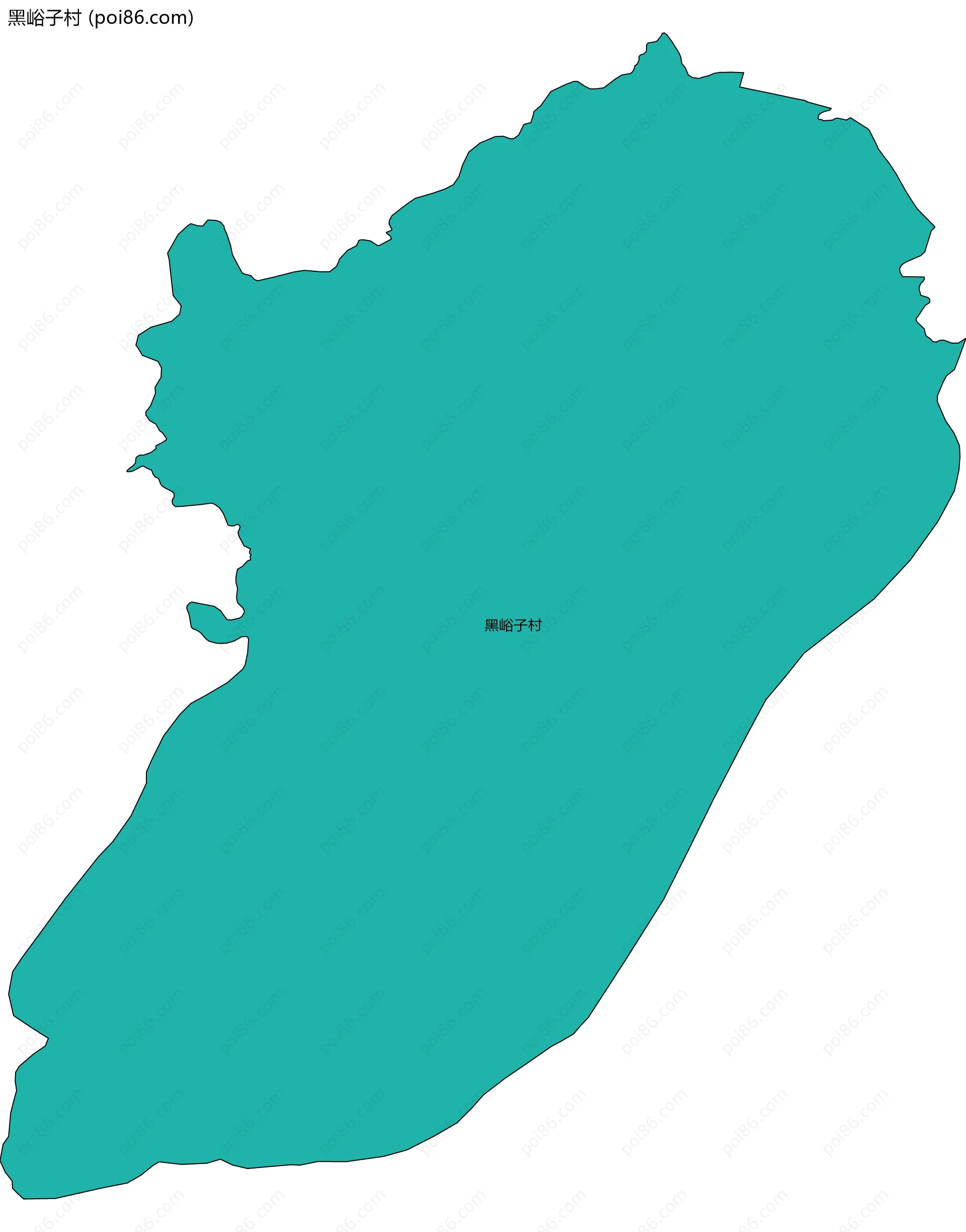 黑峪子村边界地图