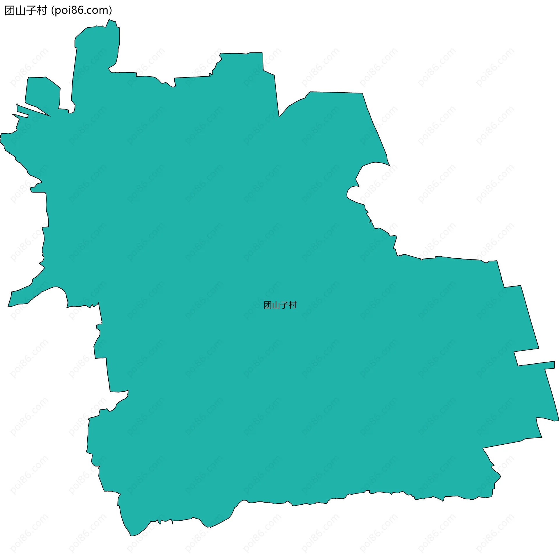 团山子村边界地图