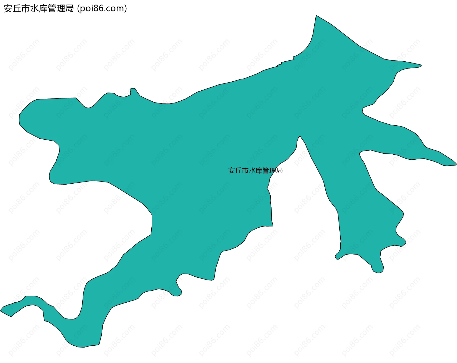 安丘市水库管理局边界地图