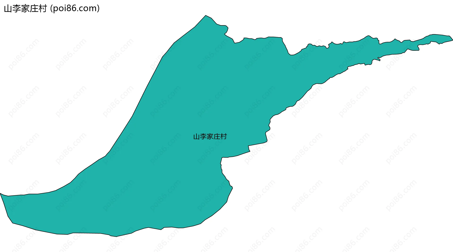 山李家庄村边界地图
