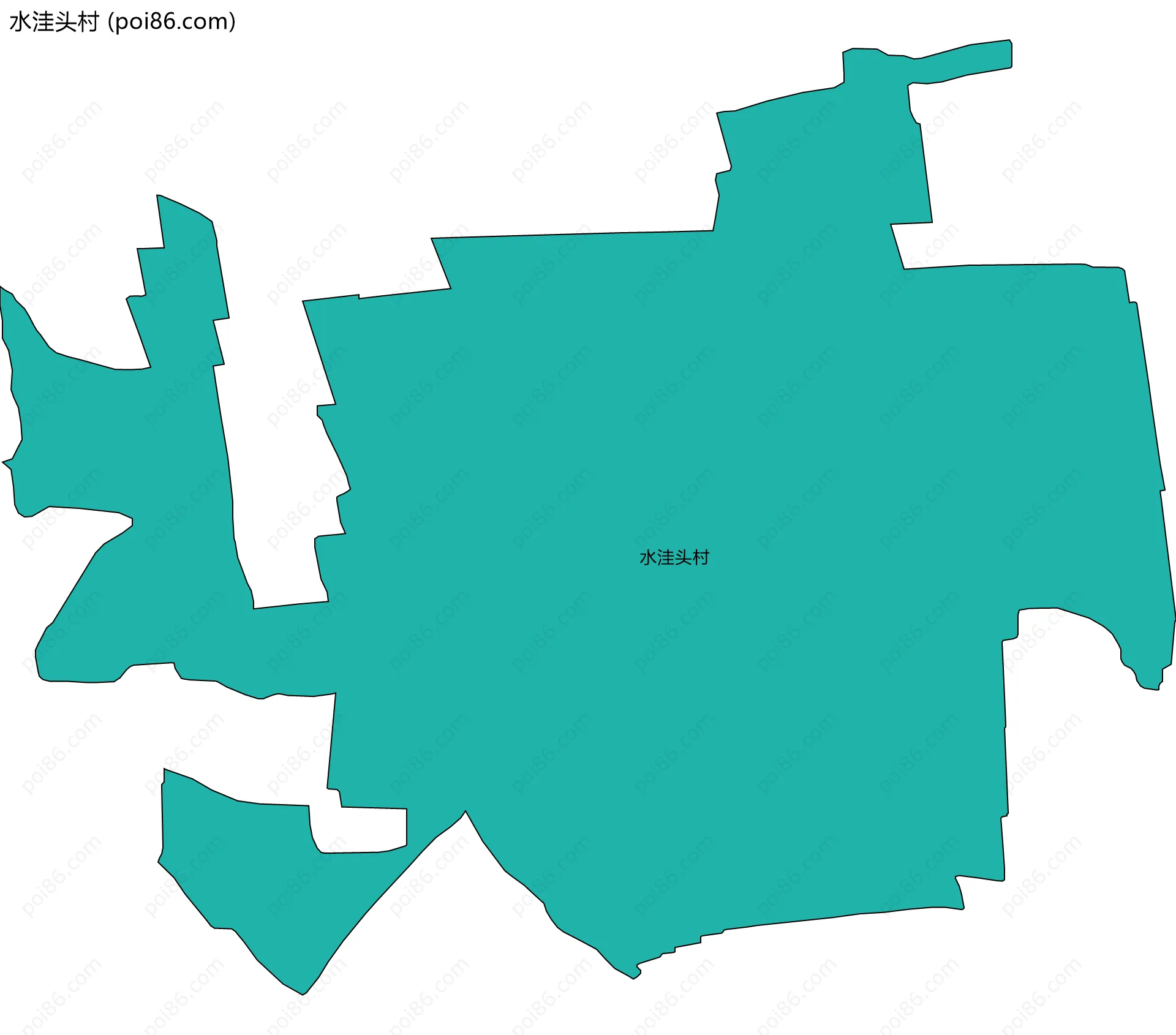 水洼头村边界地图