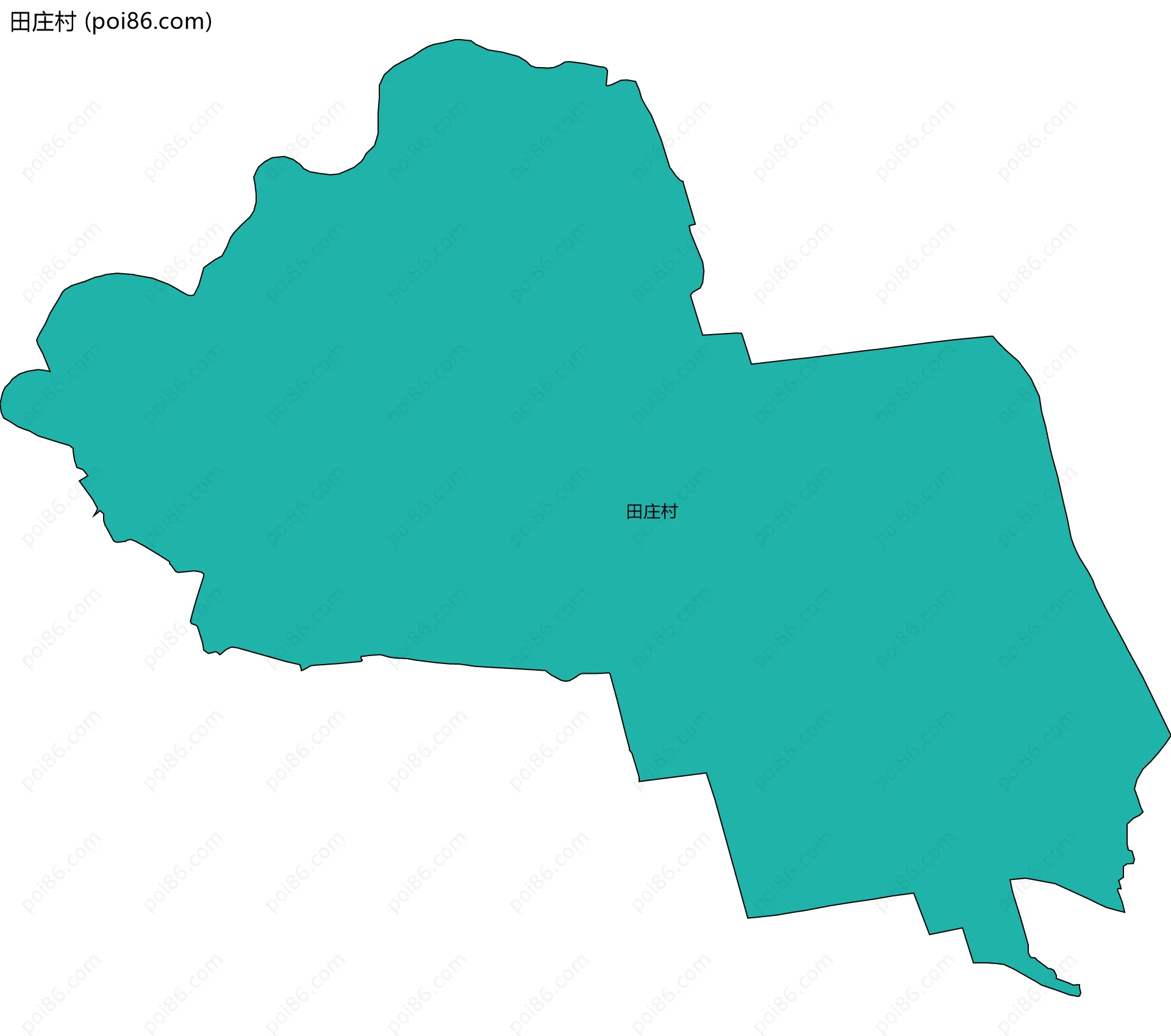 田庄村边界地图