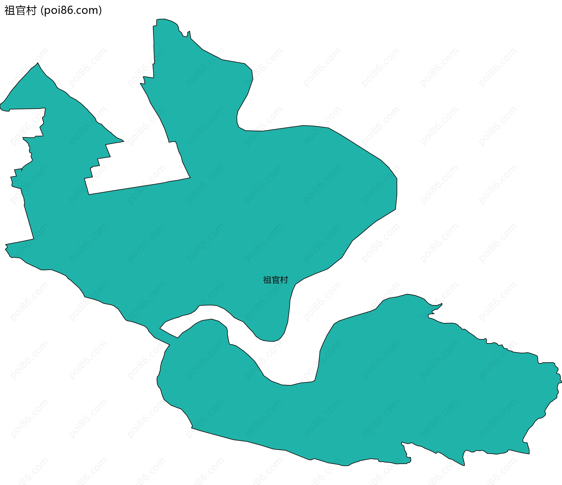 祖官村边界地图