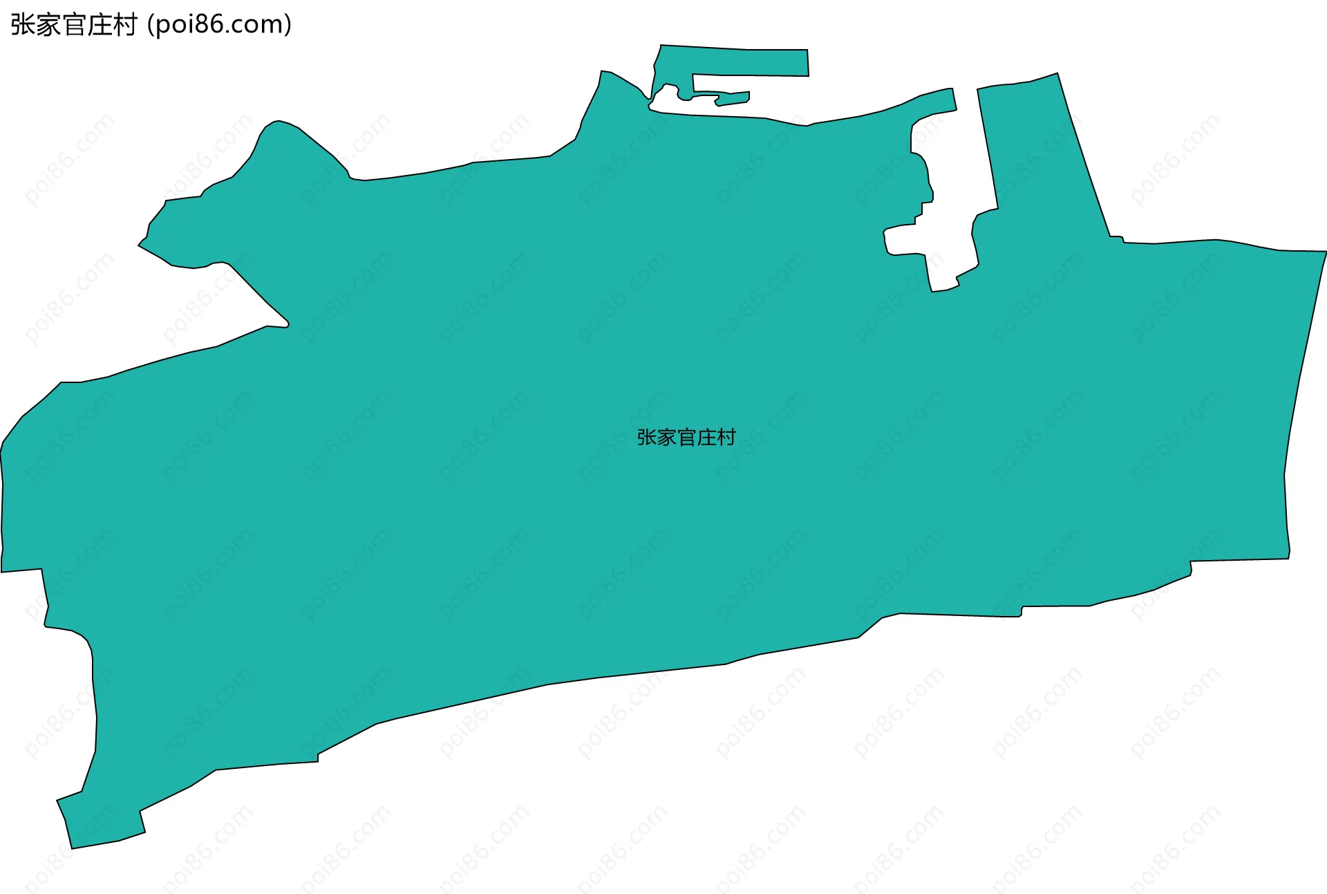 张家官庄村边界地图