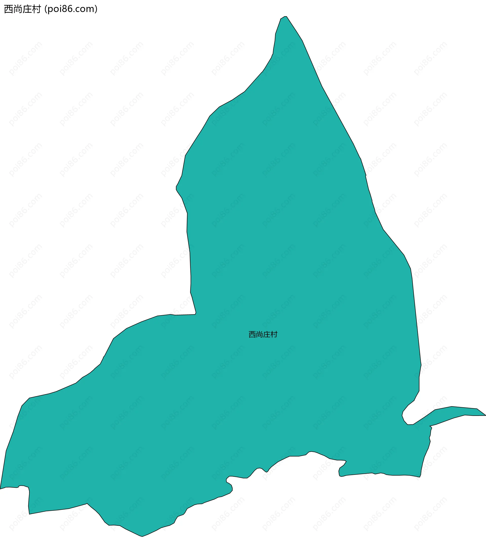 西尚庄村边界地图