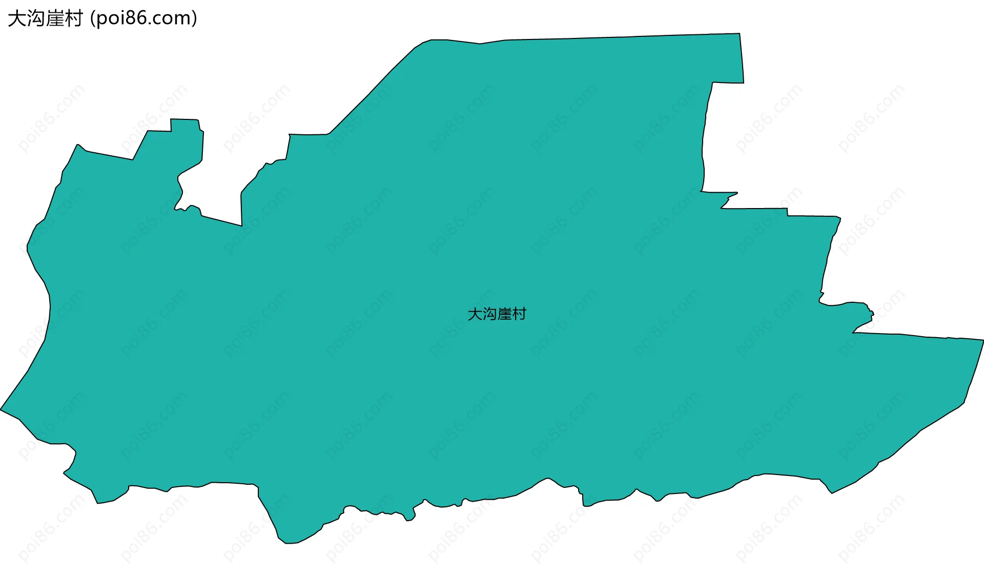 大沟崖村边界地图