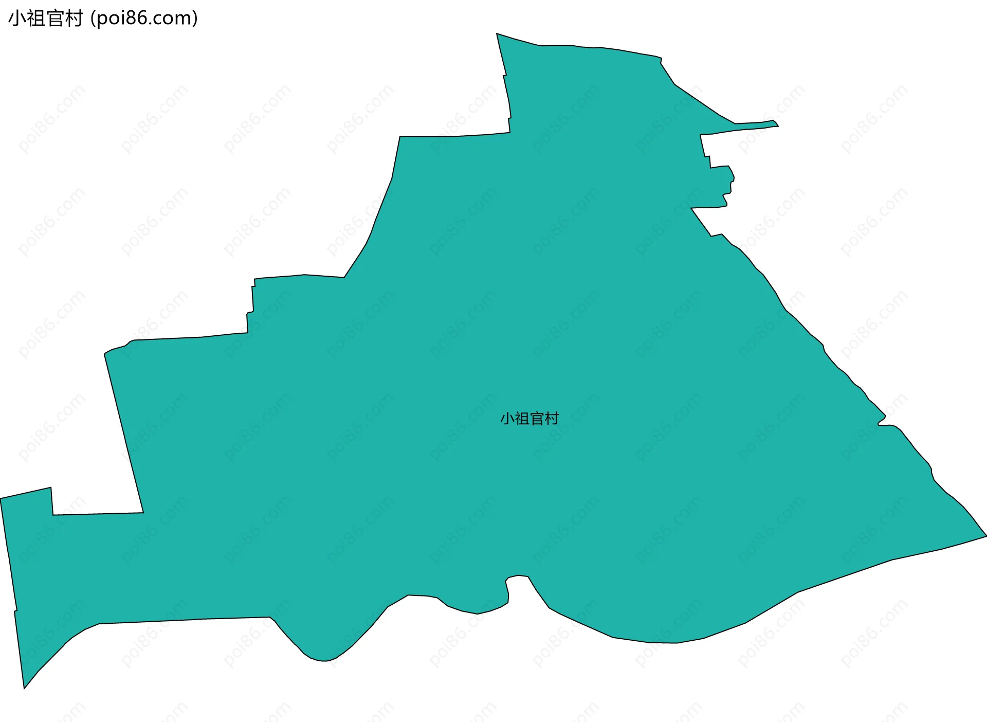 小祖官村边界地图