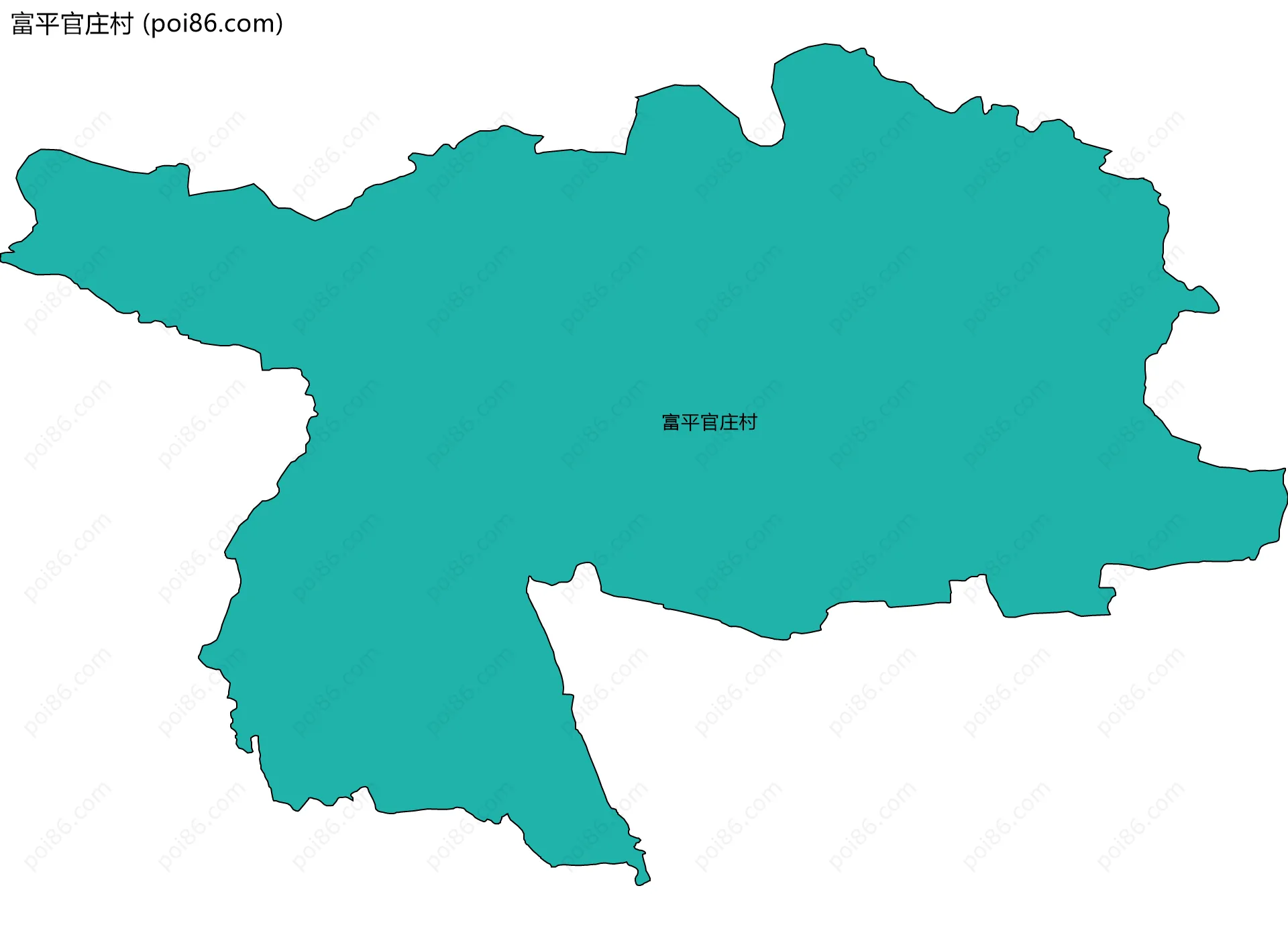 富平官庄村边界地图