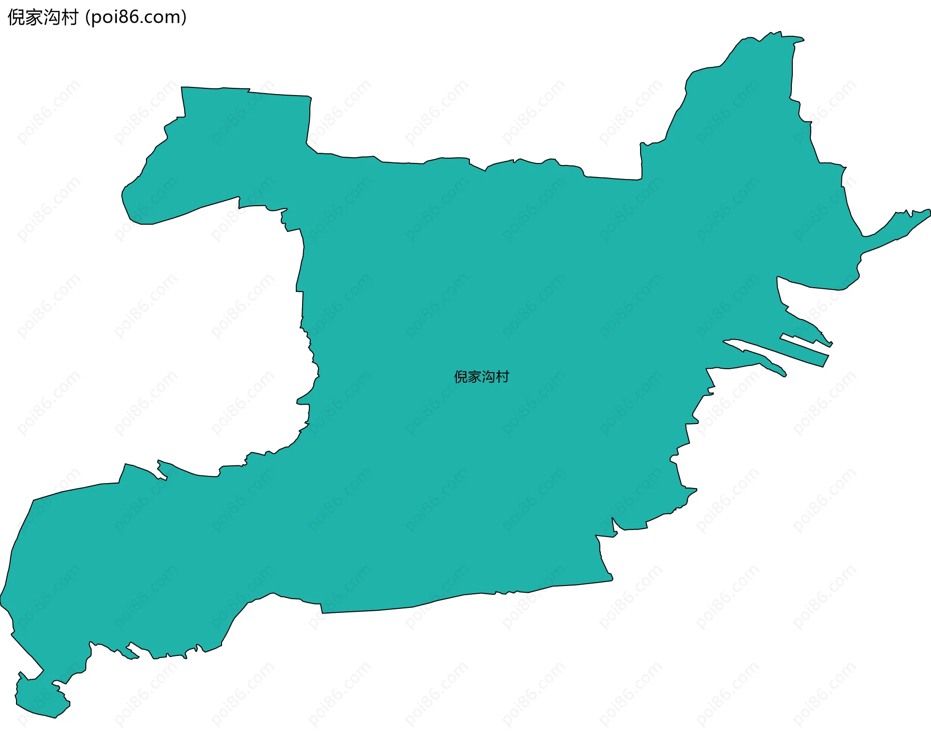 倪家沟村边界地图