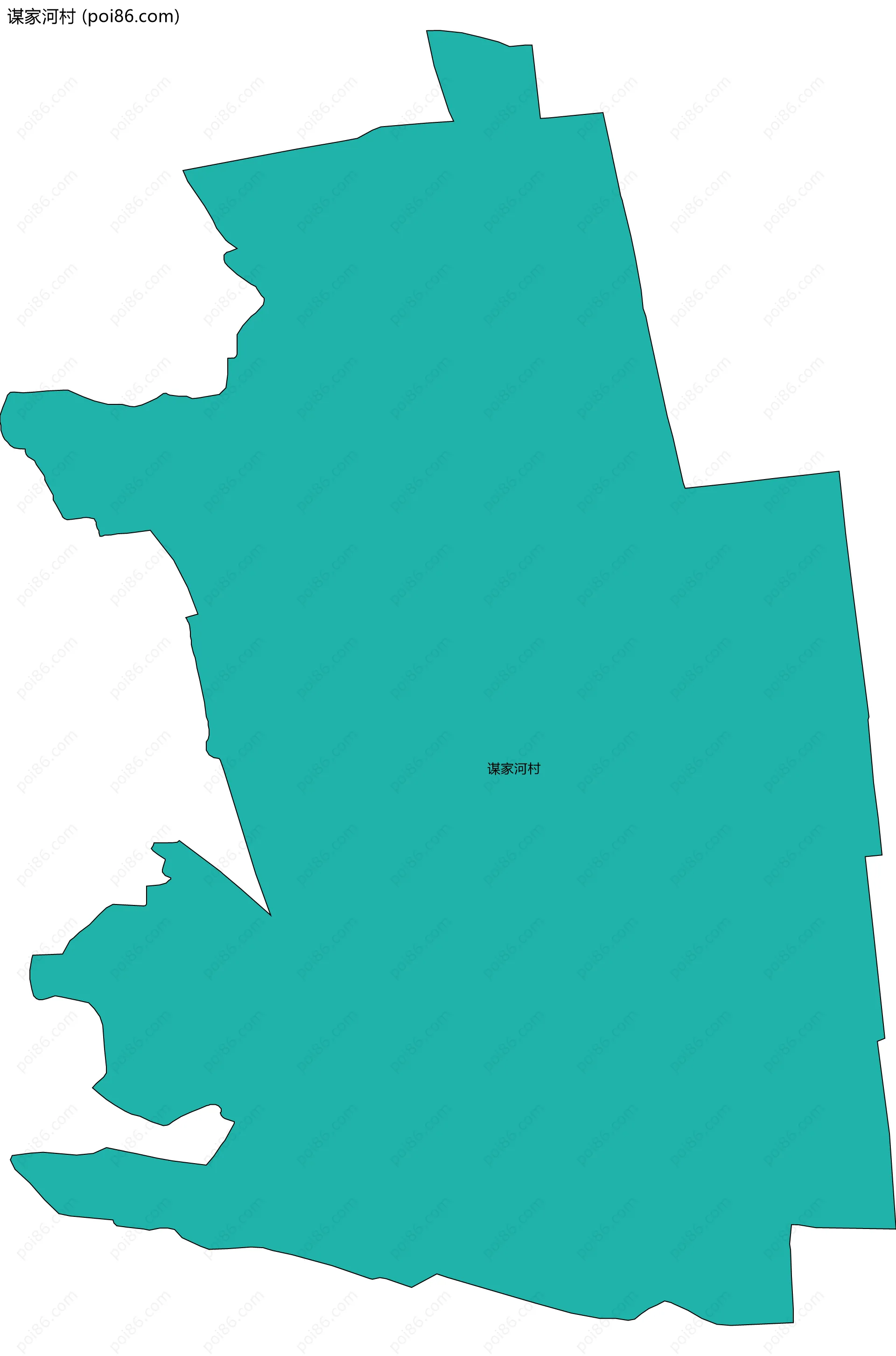 谋家河村边界地图