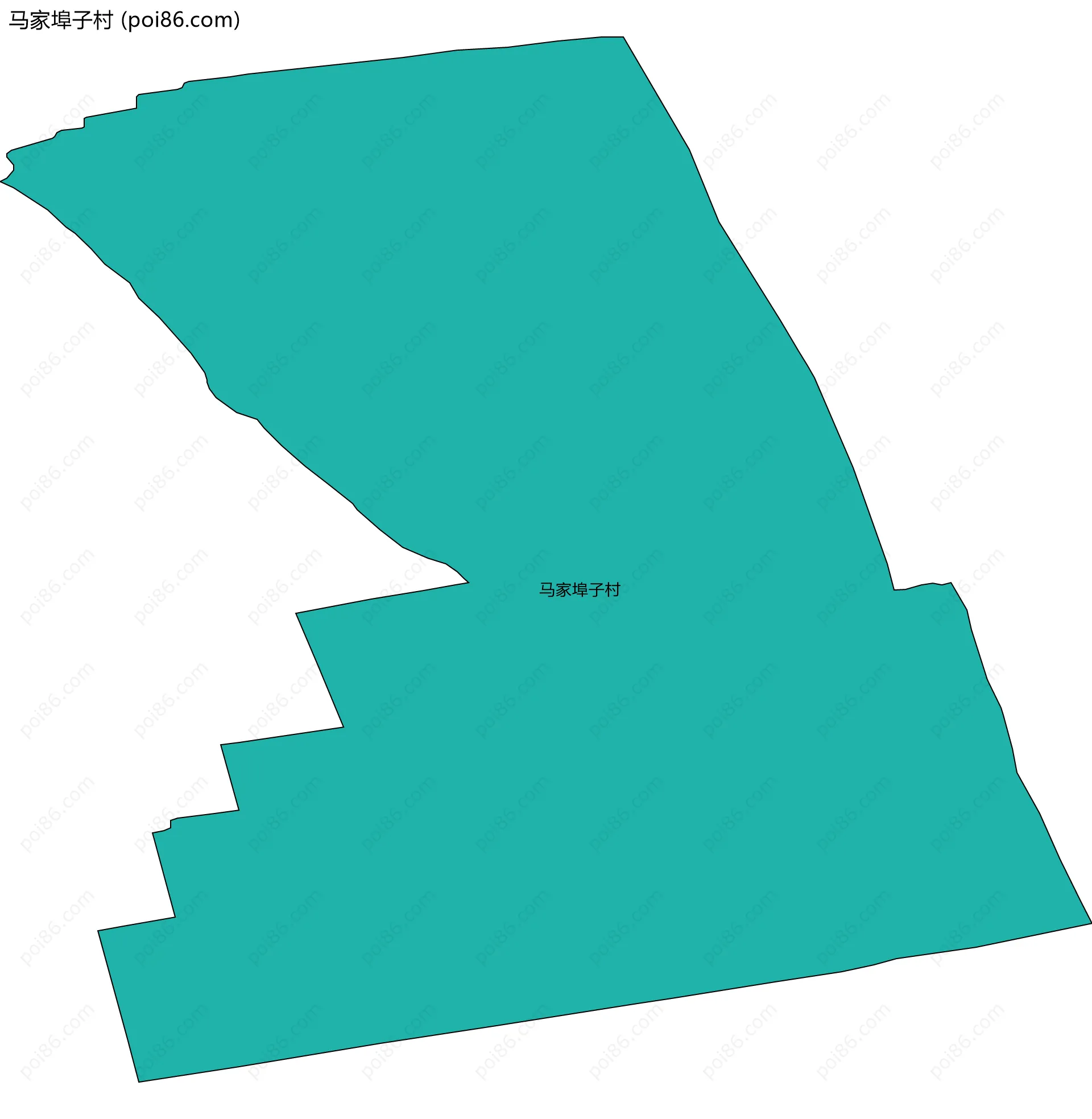 马家埠子村边界地图