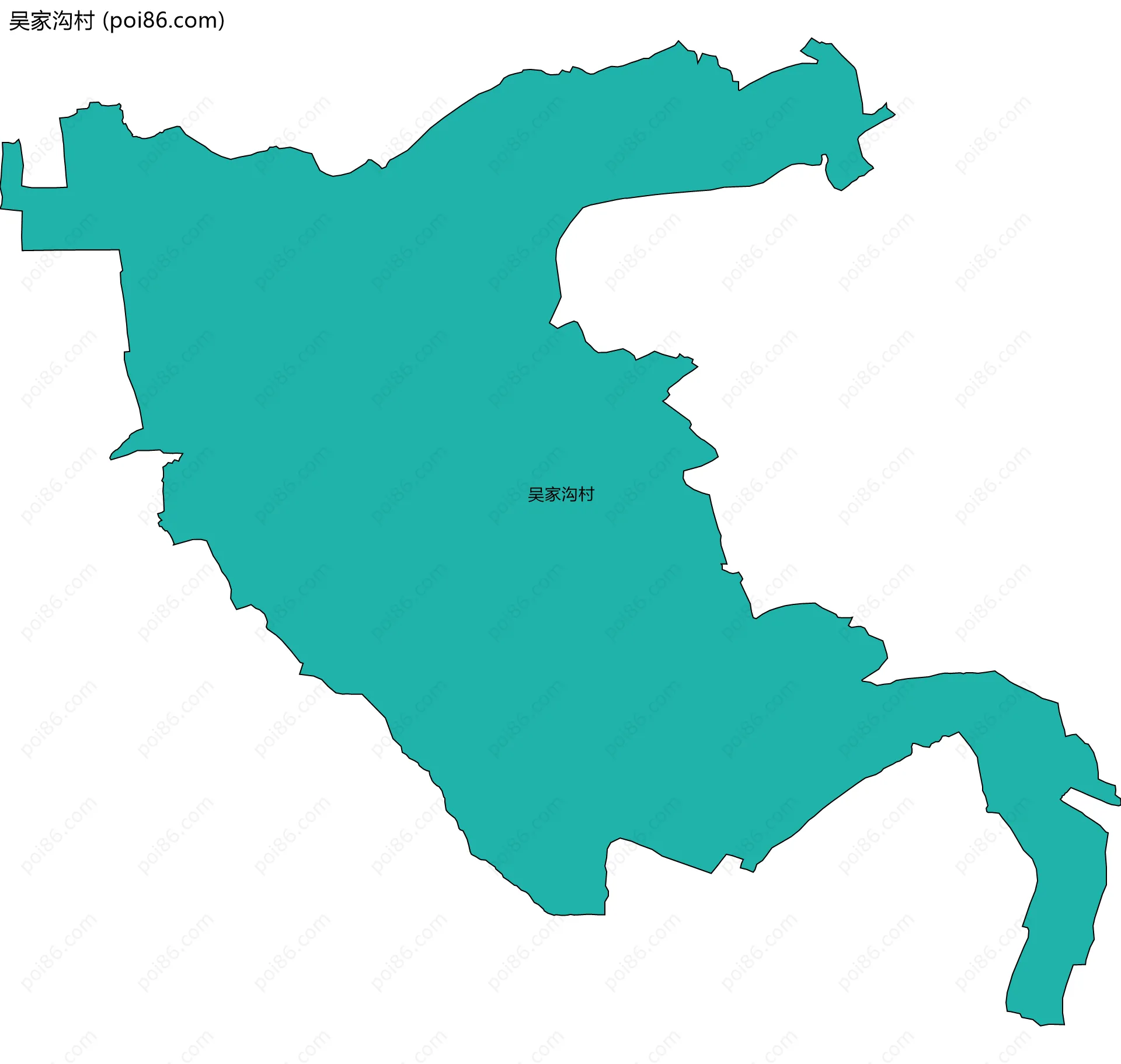 吴家沟村边界地图