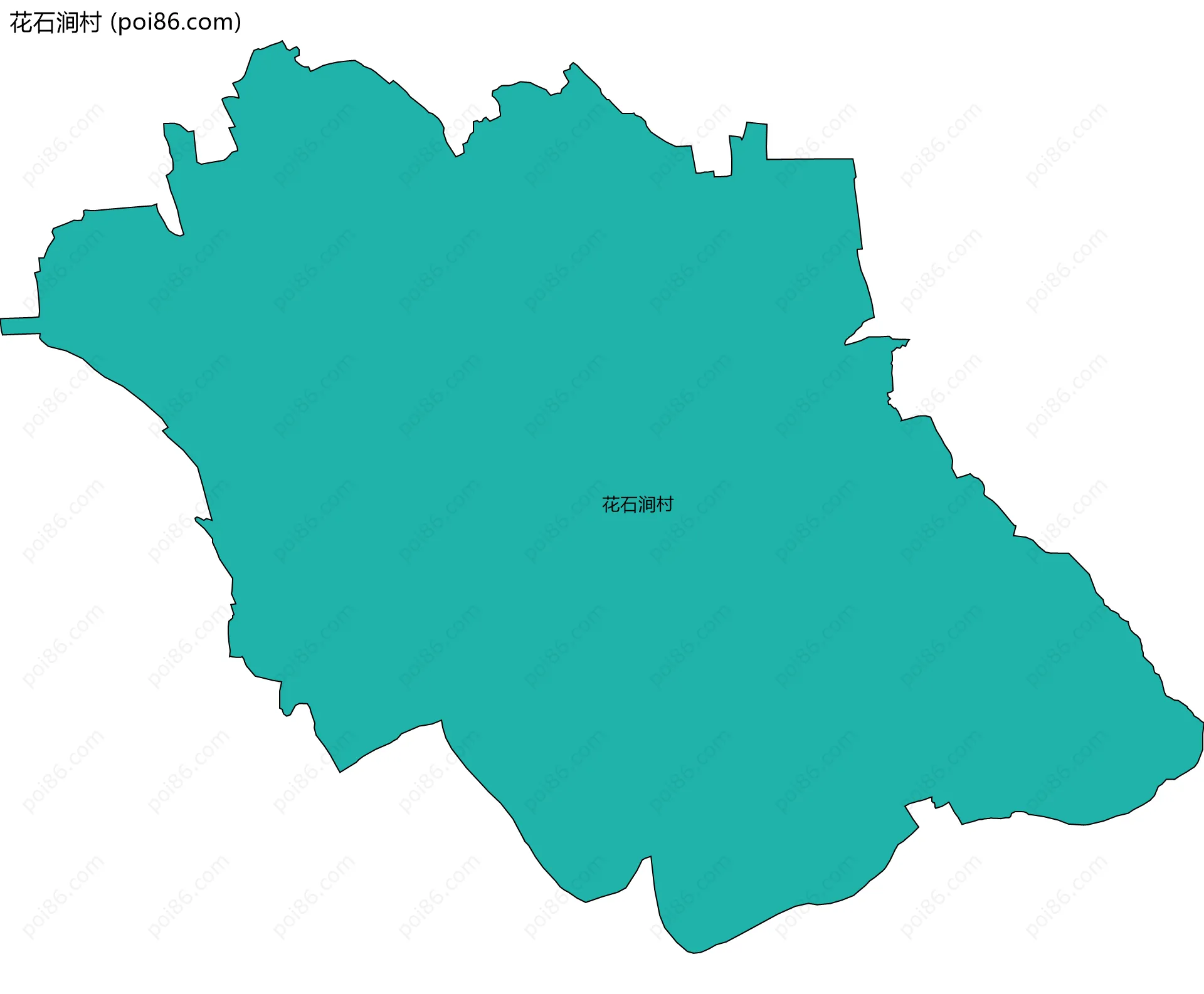 花石涧村边界地图