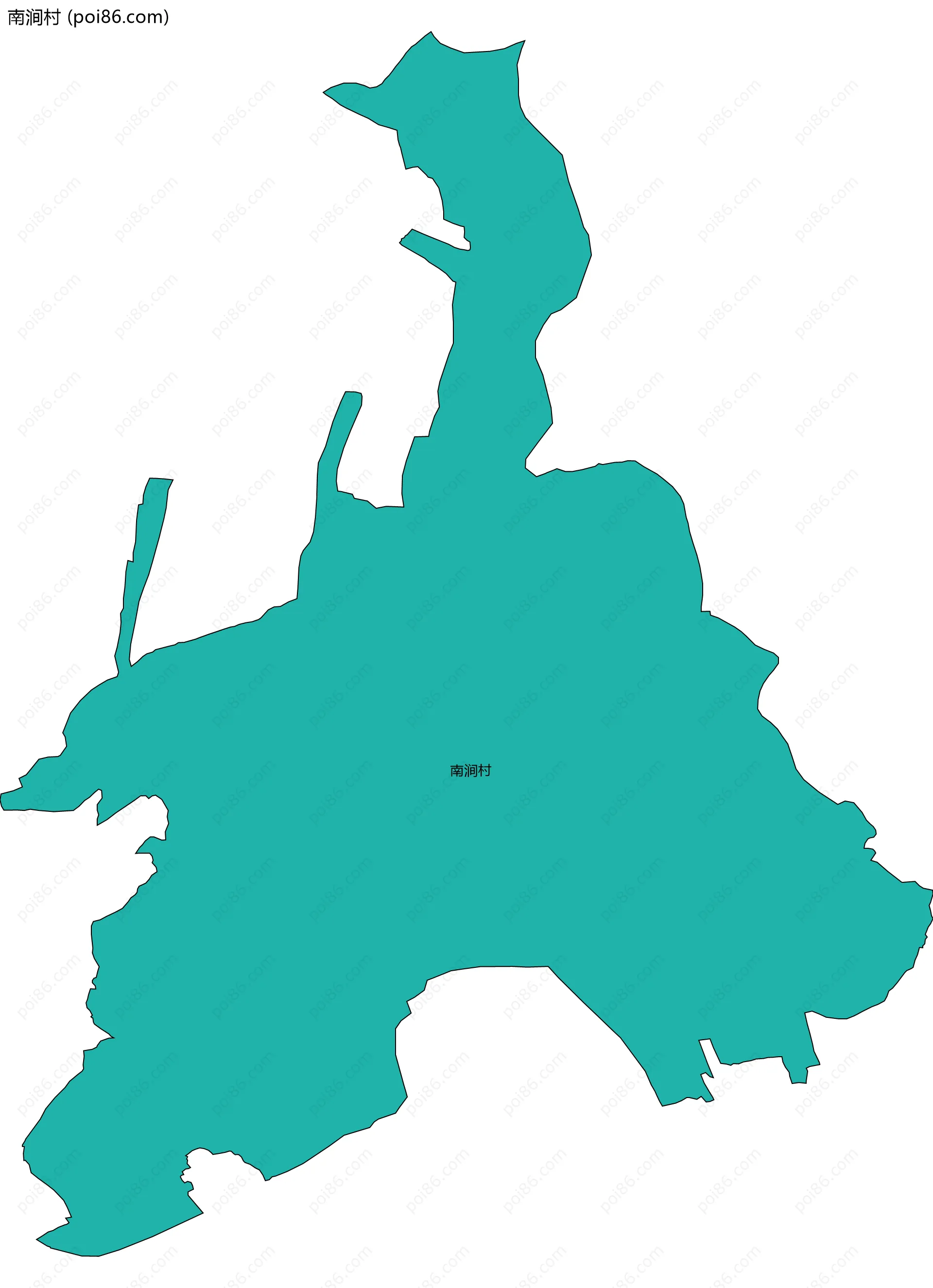 南涧村边界地图