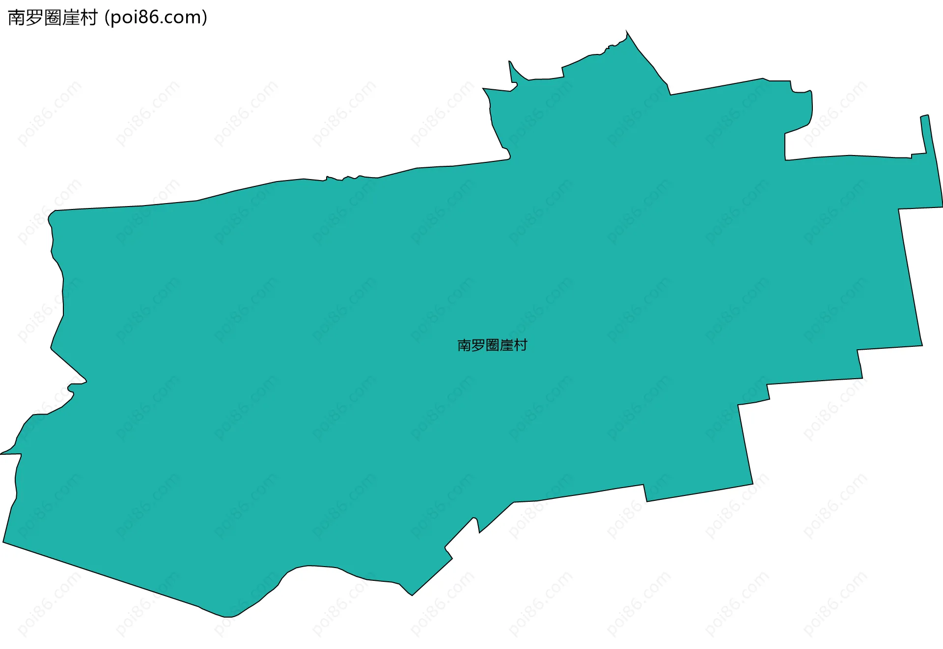 南罗圈崖村边界地图