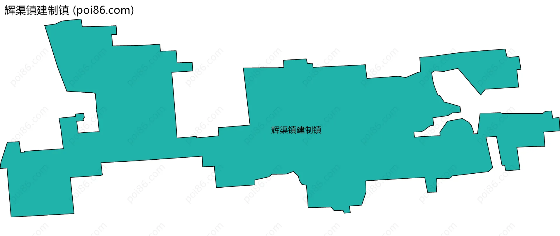 辉渠镇建制镇边界地图