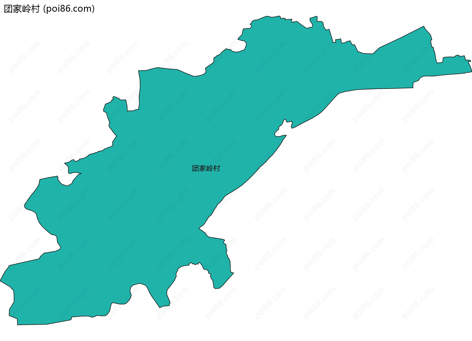 团家岭村边界地图