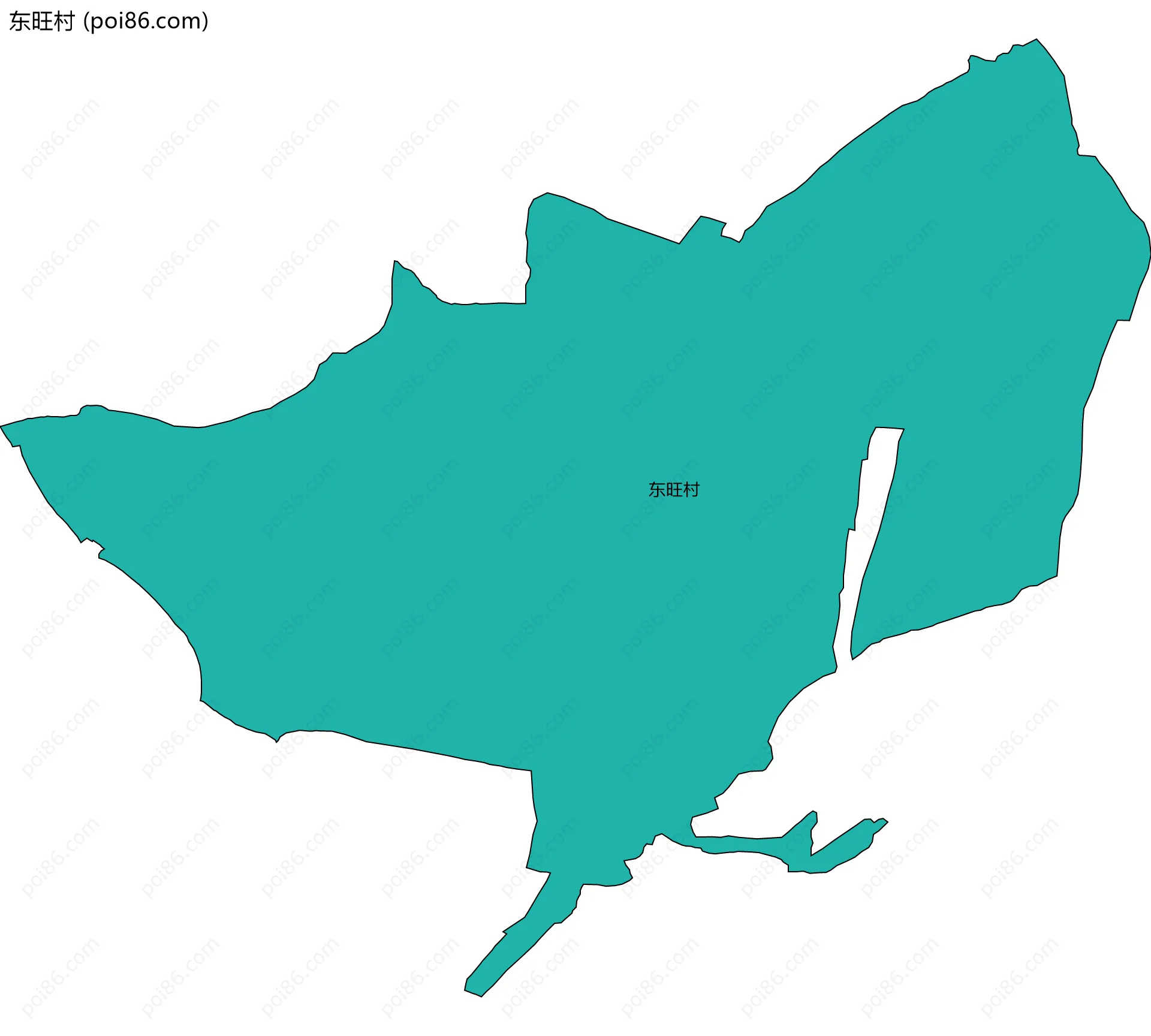 东旺村边界地图