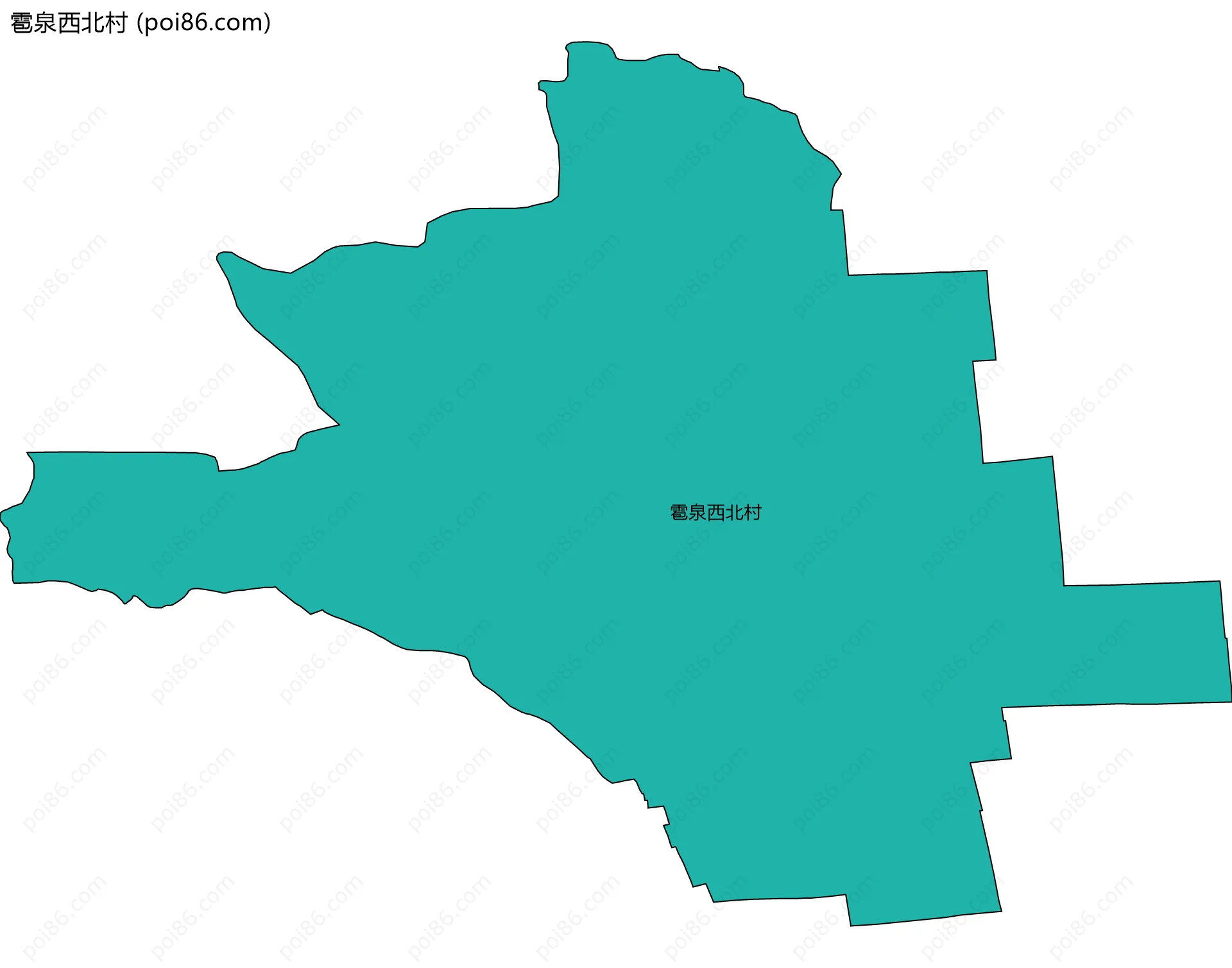 雹泉西北村边界地图
