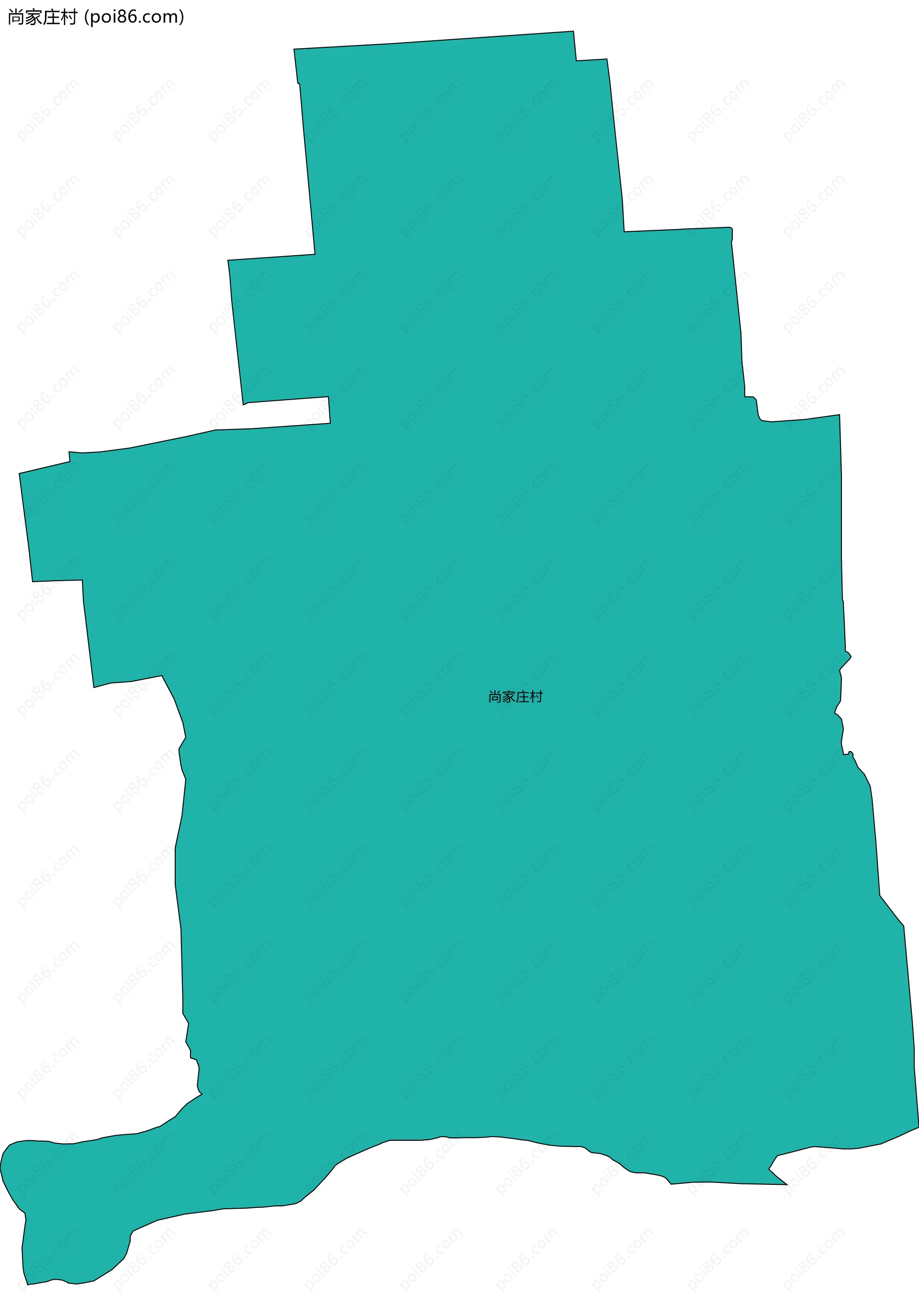 尚家庄村边界地图
