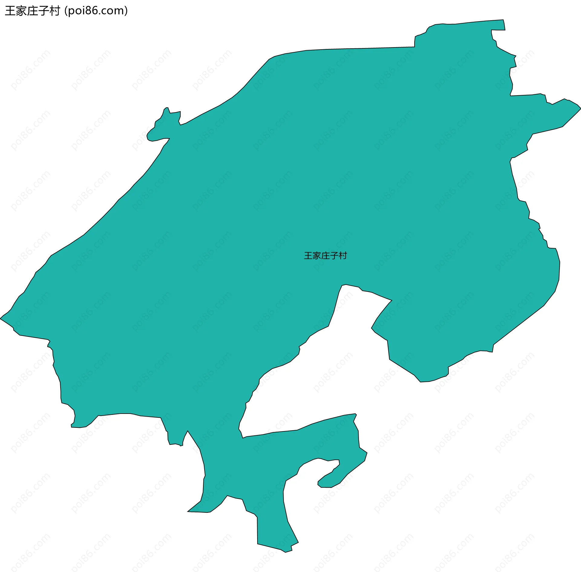 王家庄子村边界地图