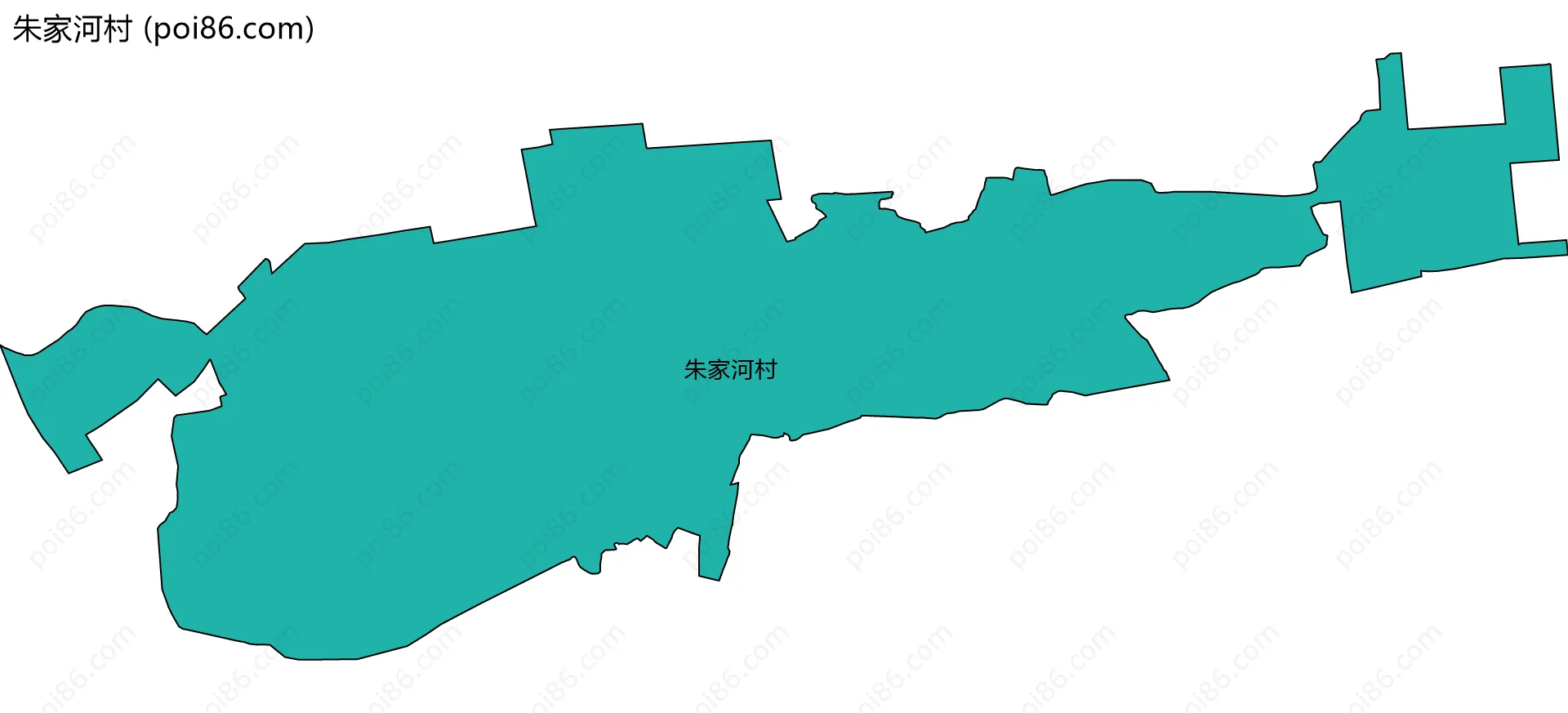 朱家河村边界地图