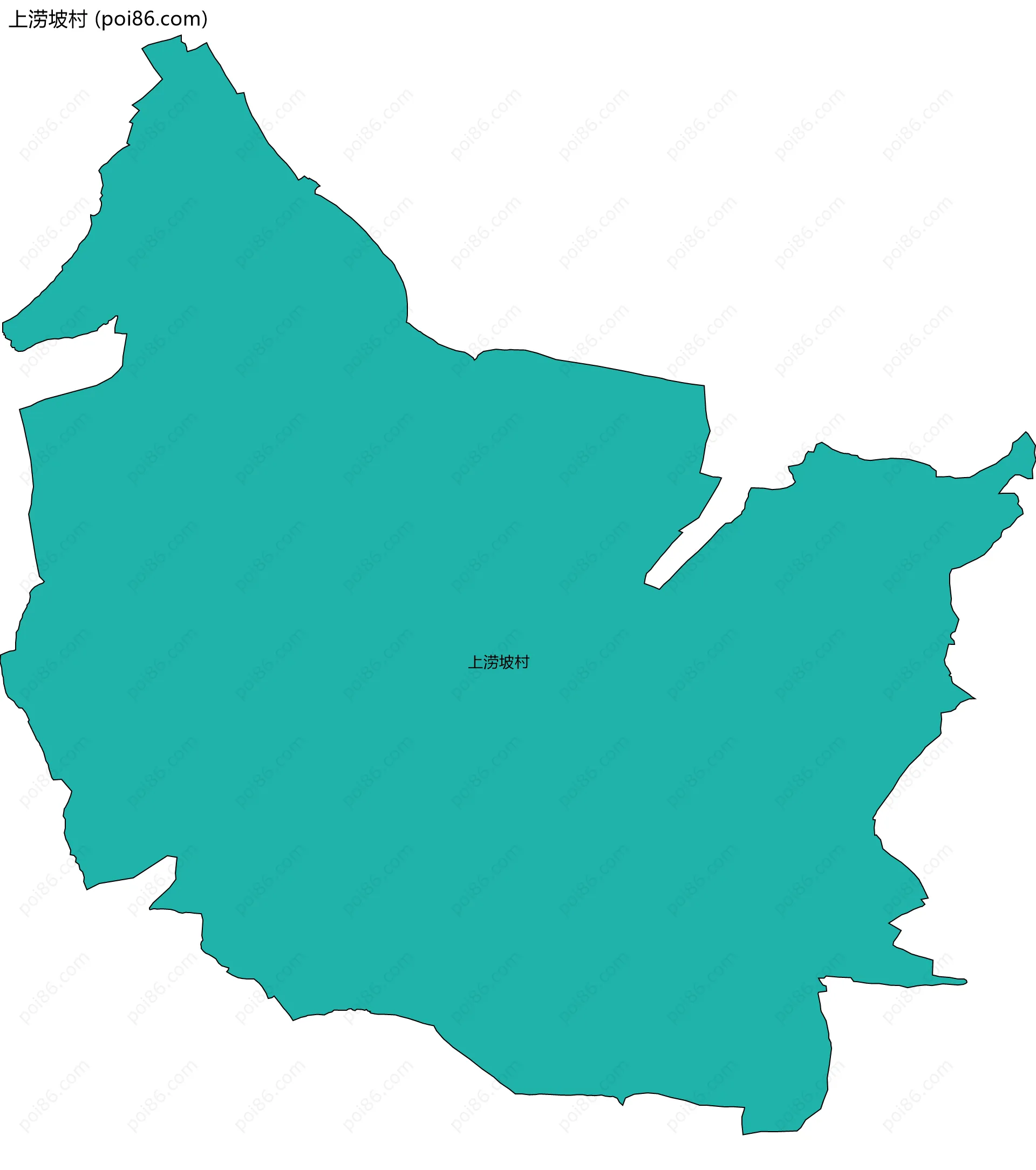 上涝坡村边界地图