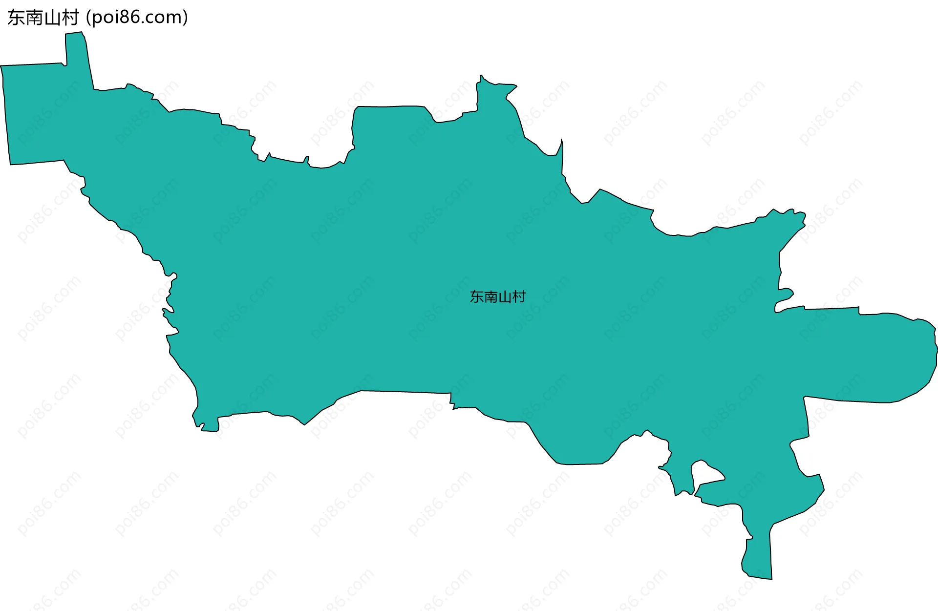 东南山村边界地图