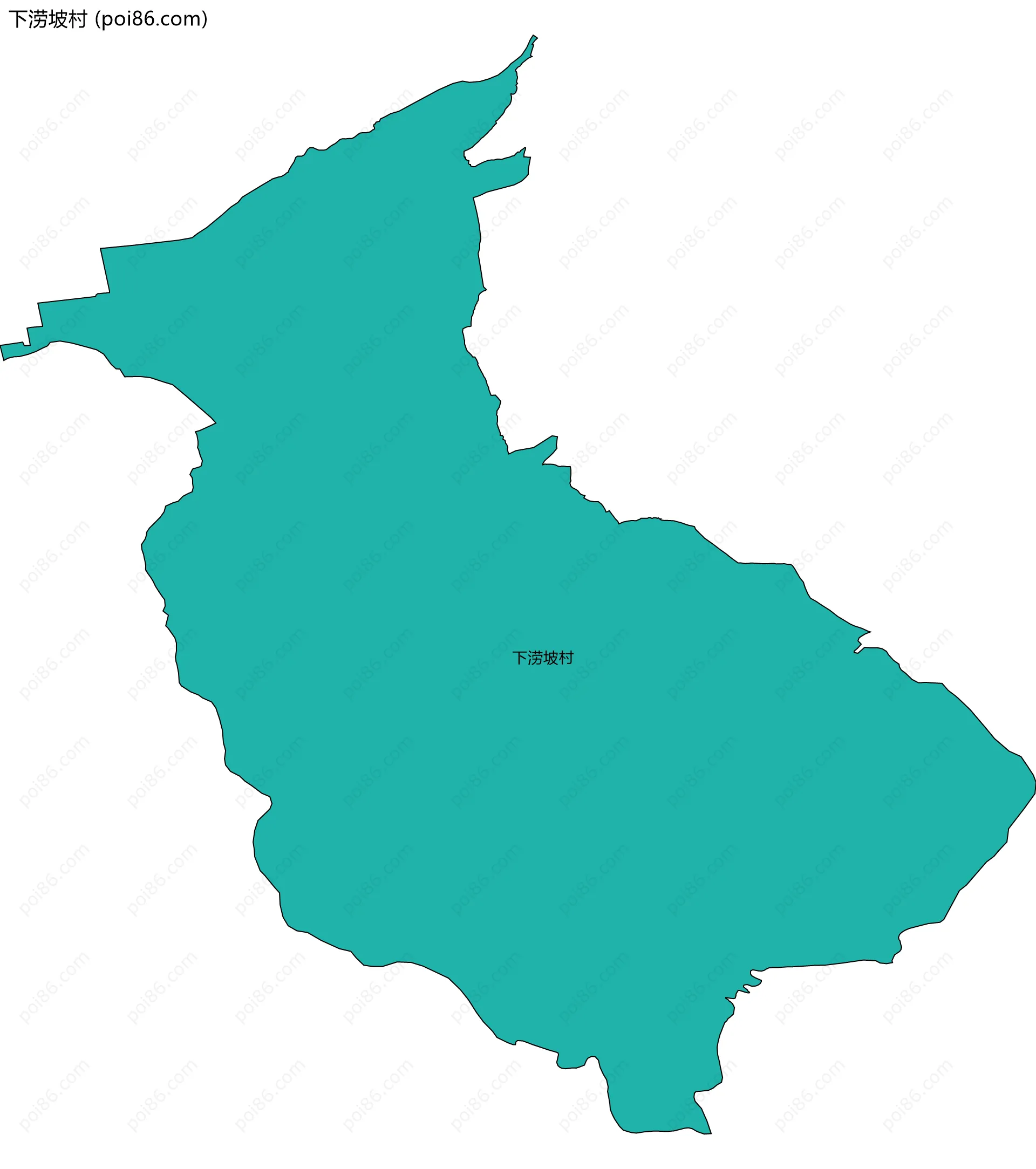 下涝坡村边界地图