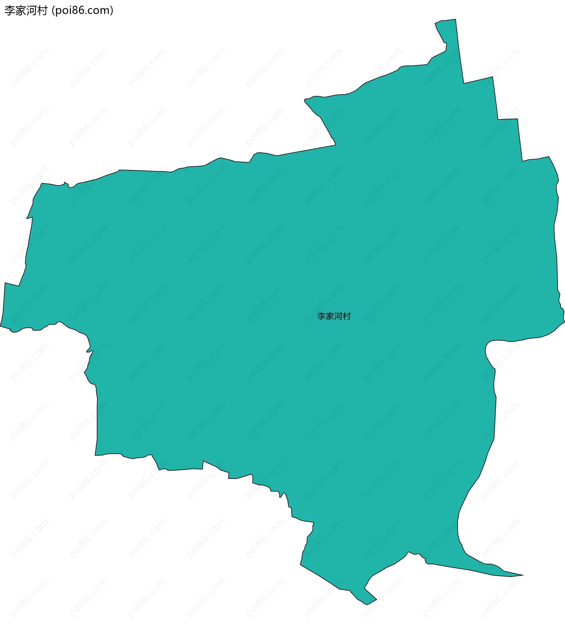 李家河村边界地图