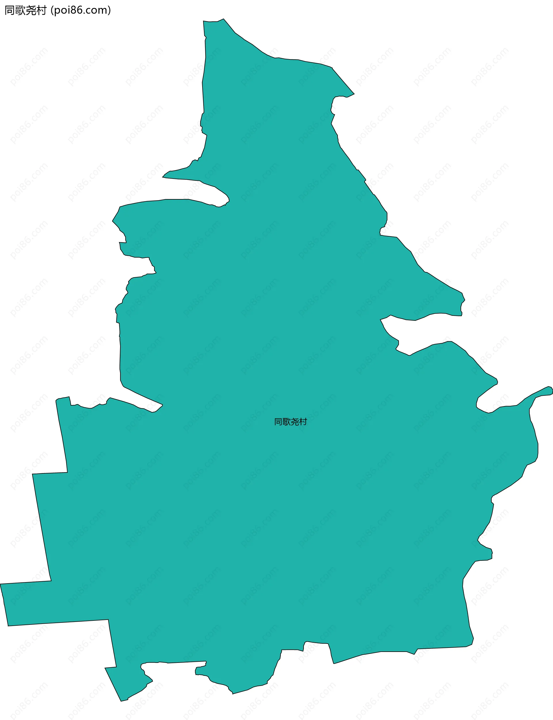 同歌尧村边界地图