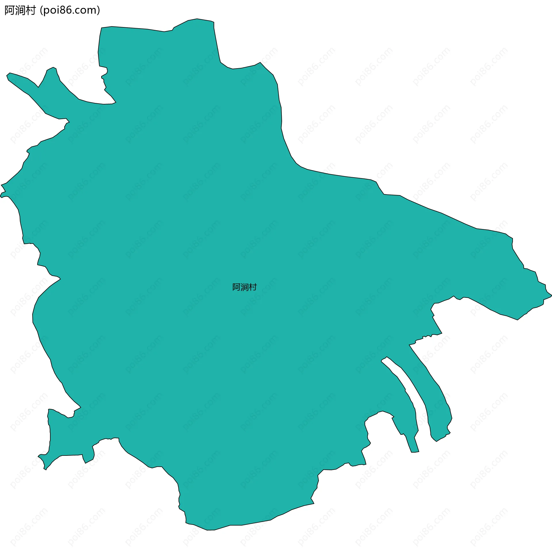 阿涧村边界地图