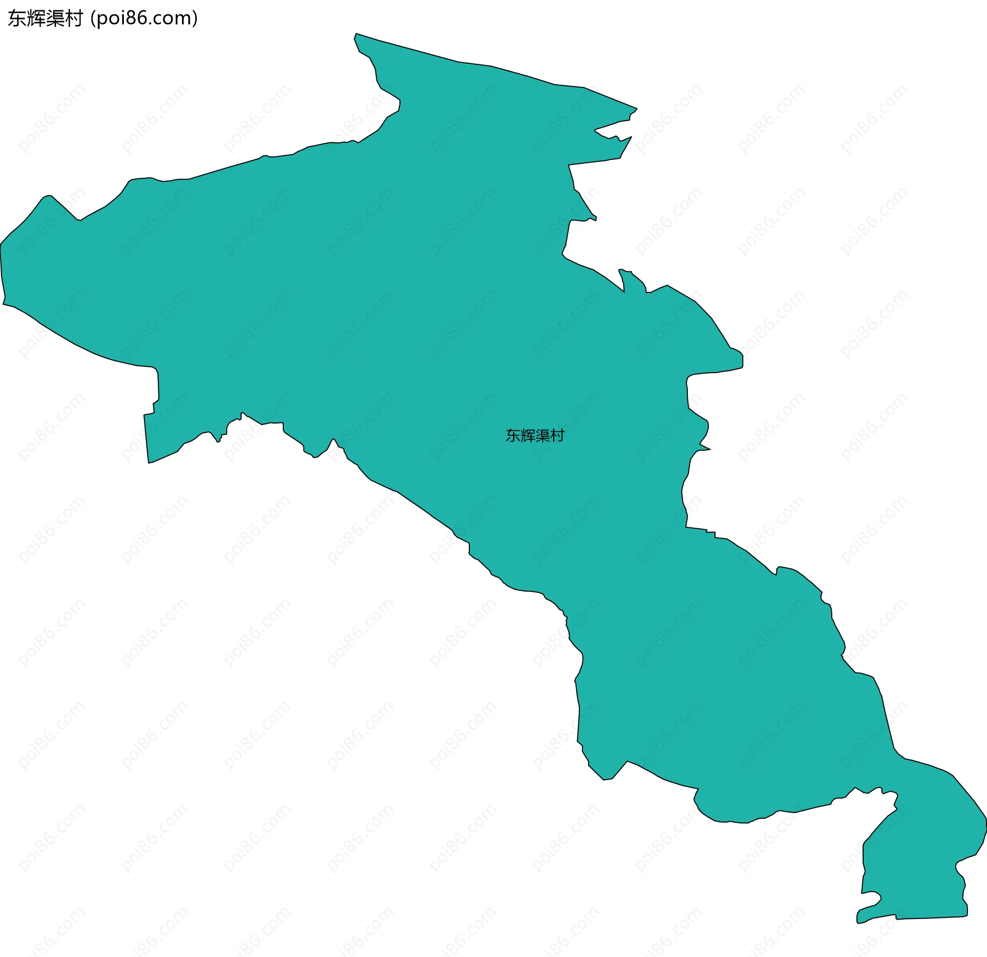 东辉渠村边界地图