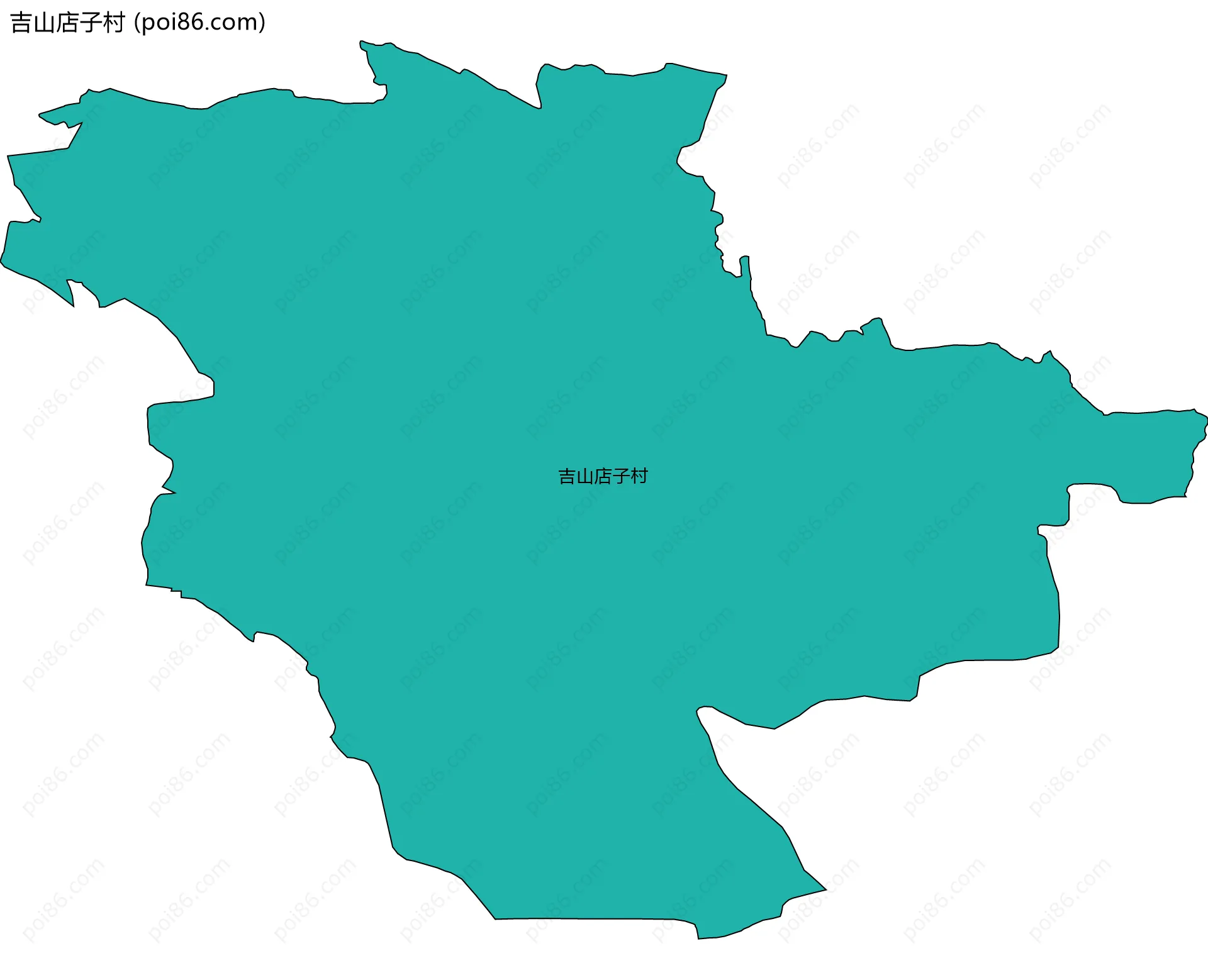 吉山店子村边界地图