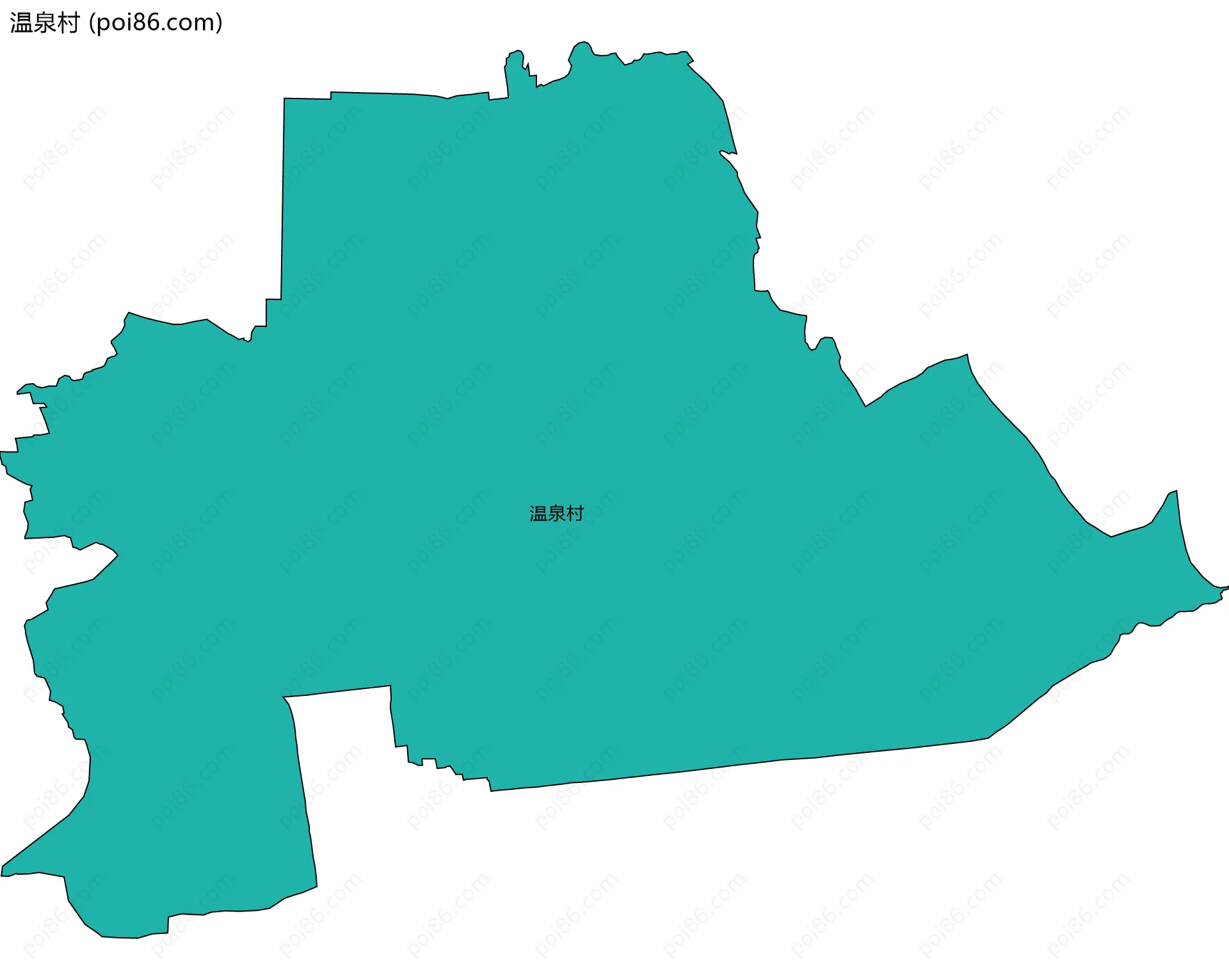 温泉村边界地图