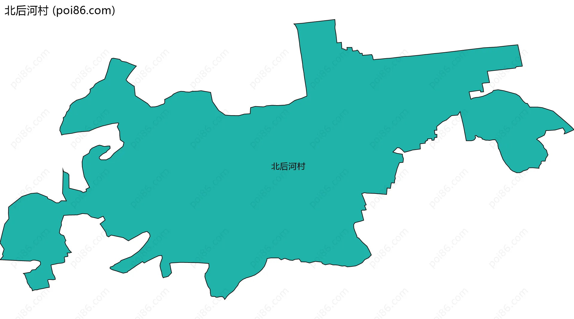 北后河村边界地图