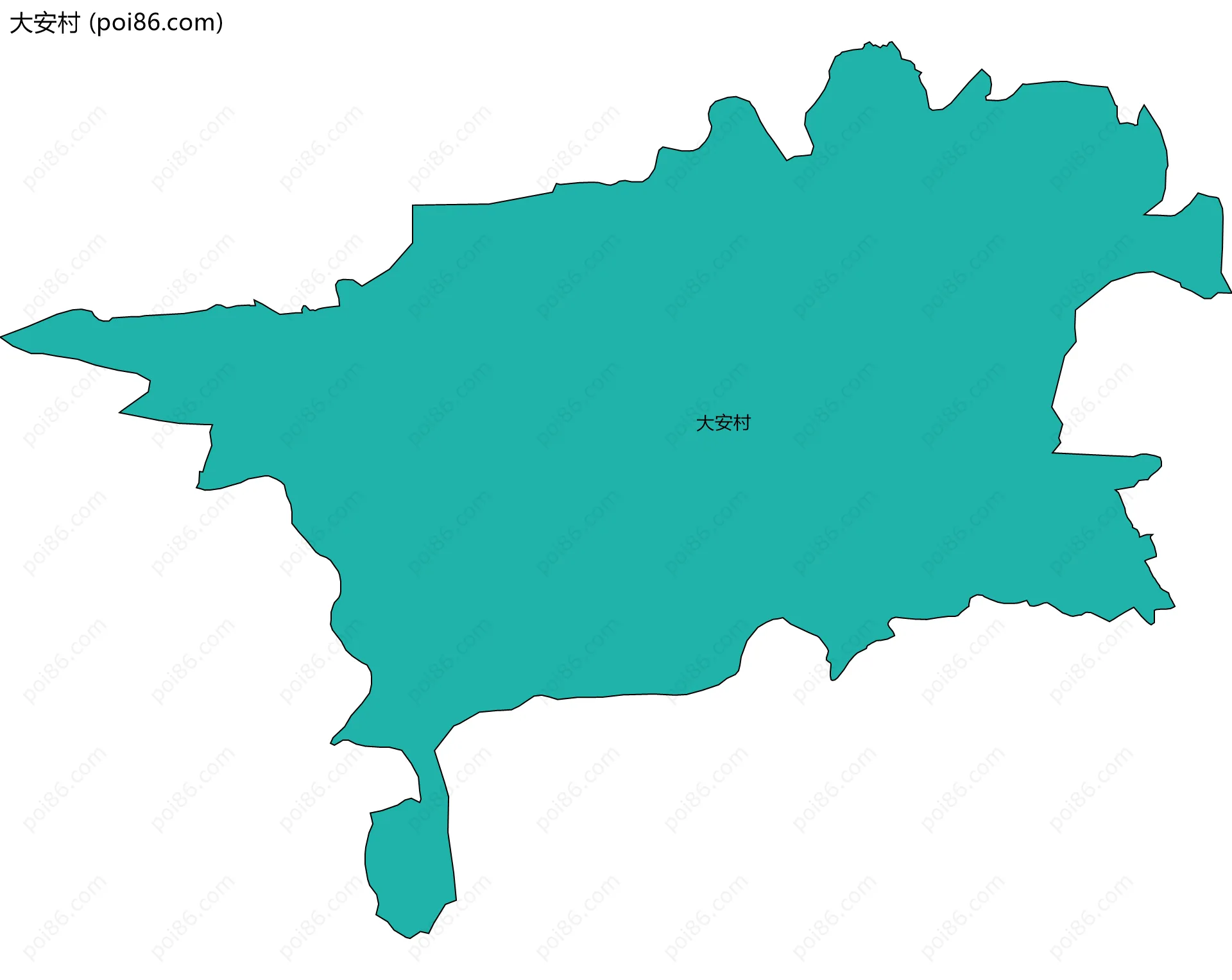 大安村边界地图