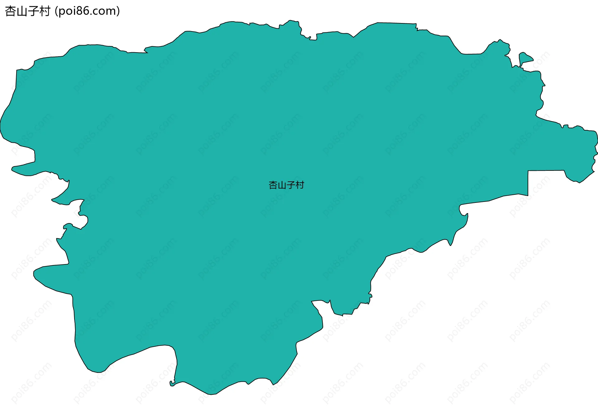 杏山子村边界地图