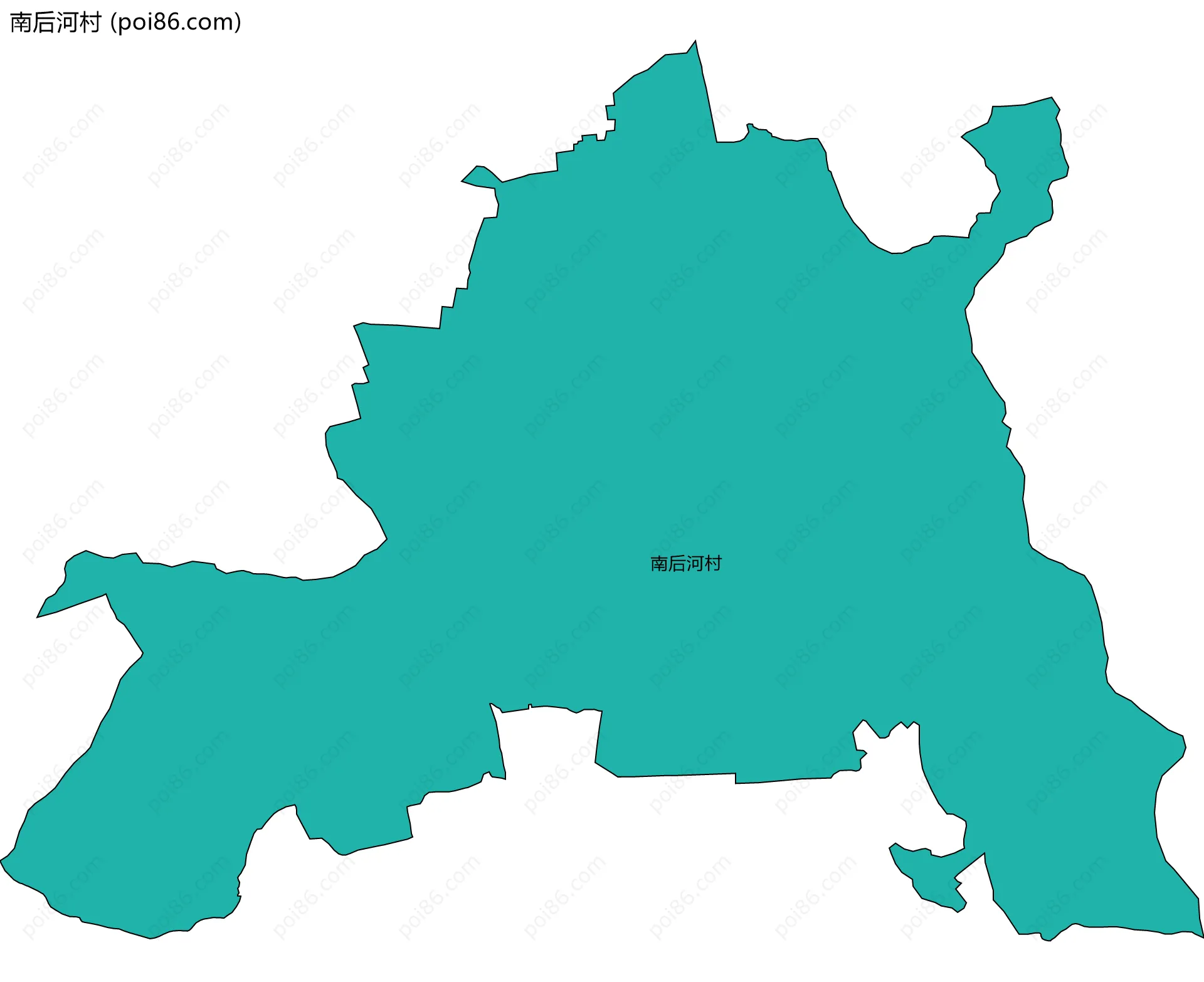 南后河村边界地图