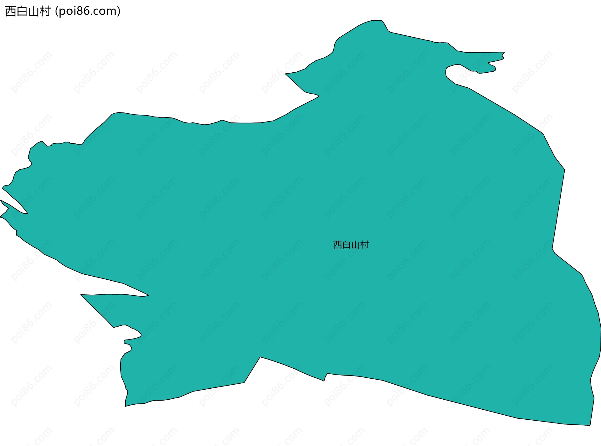 西白山村边界地图