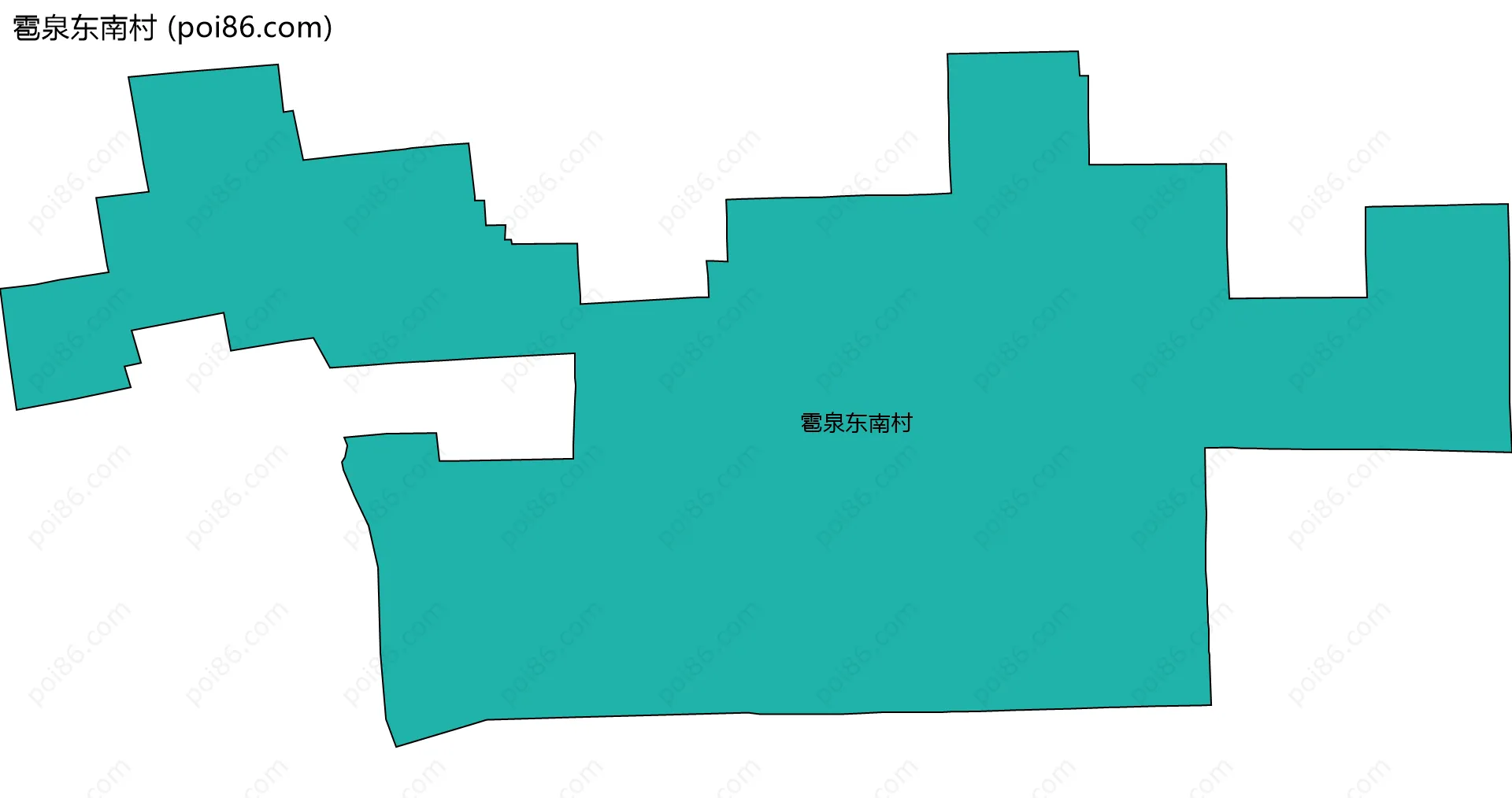 雹泉东南村边界地图