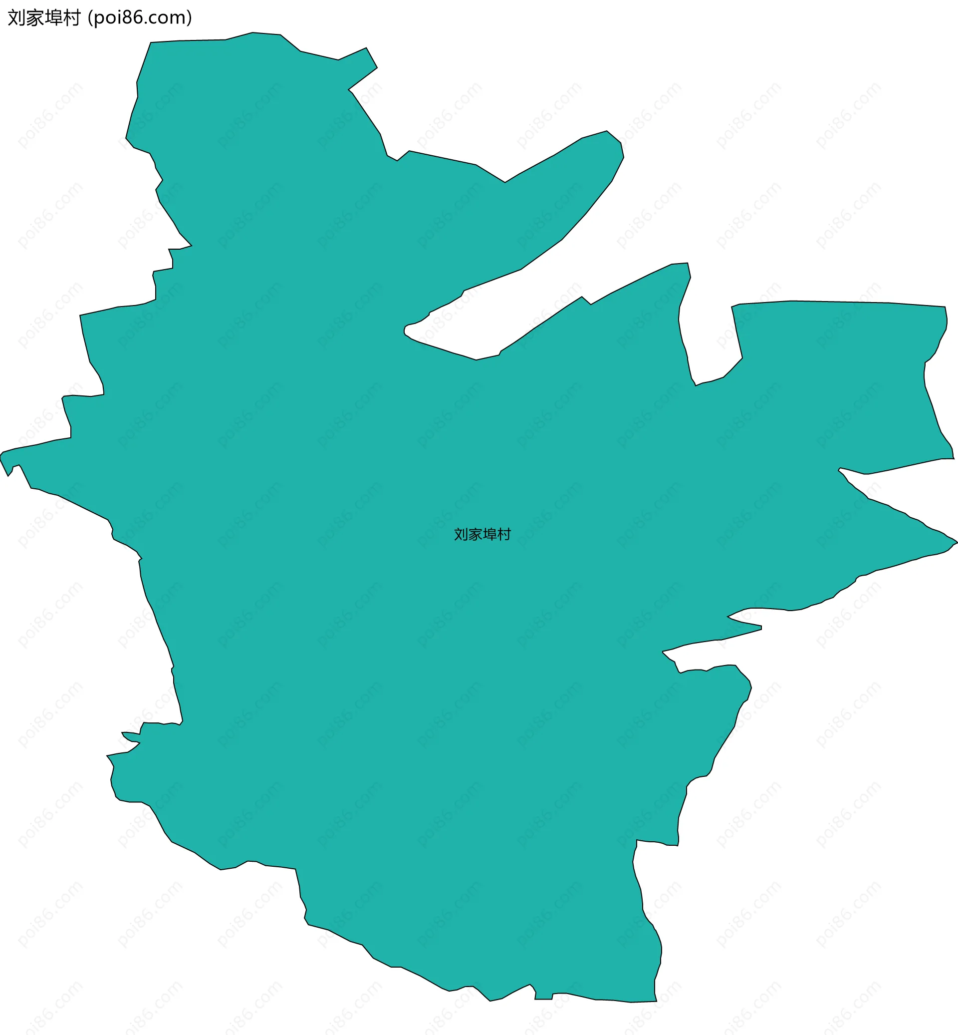 刘家埠村边界地图