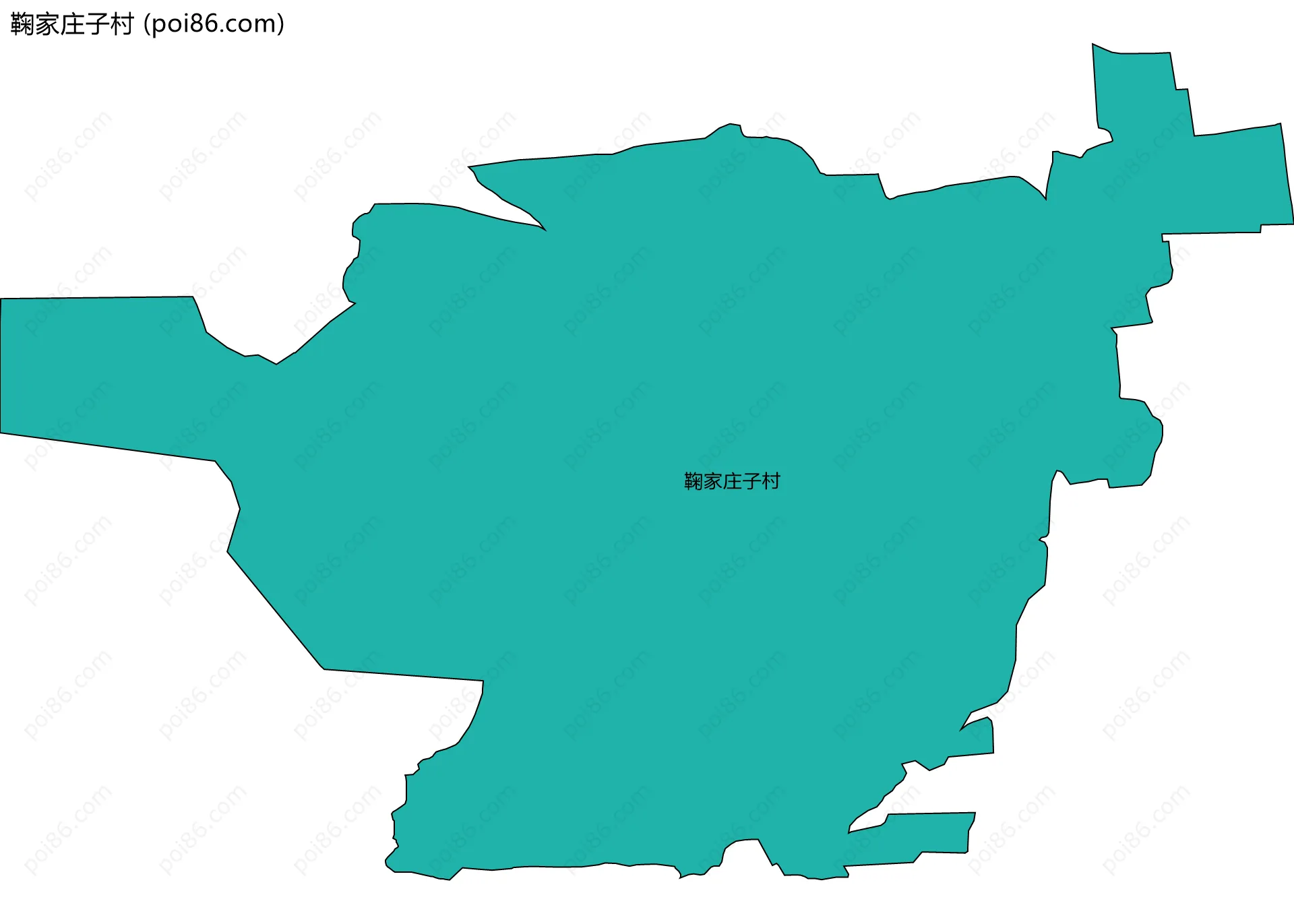 鞠家庄子村边界地图