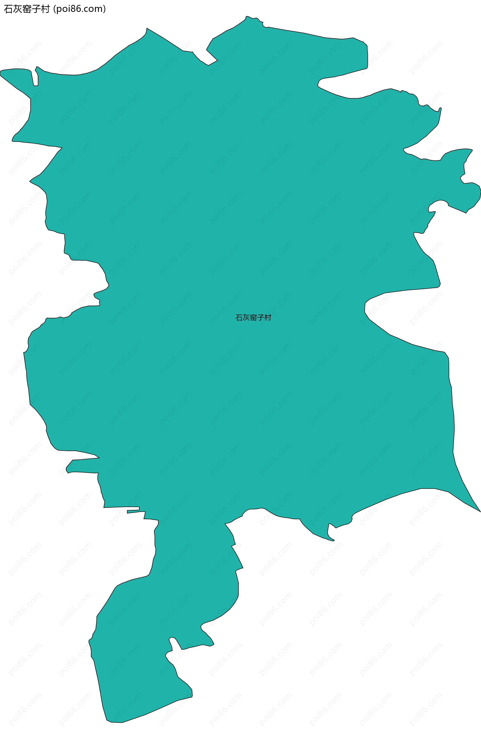 石灰窑子村边界地图