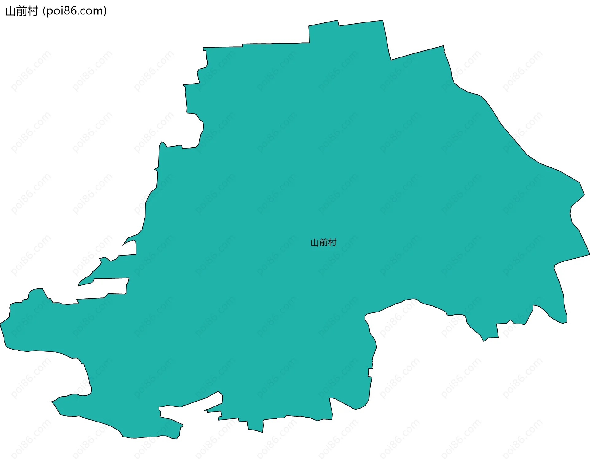 山前村边界地图