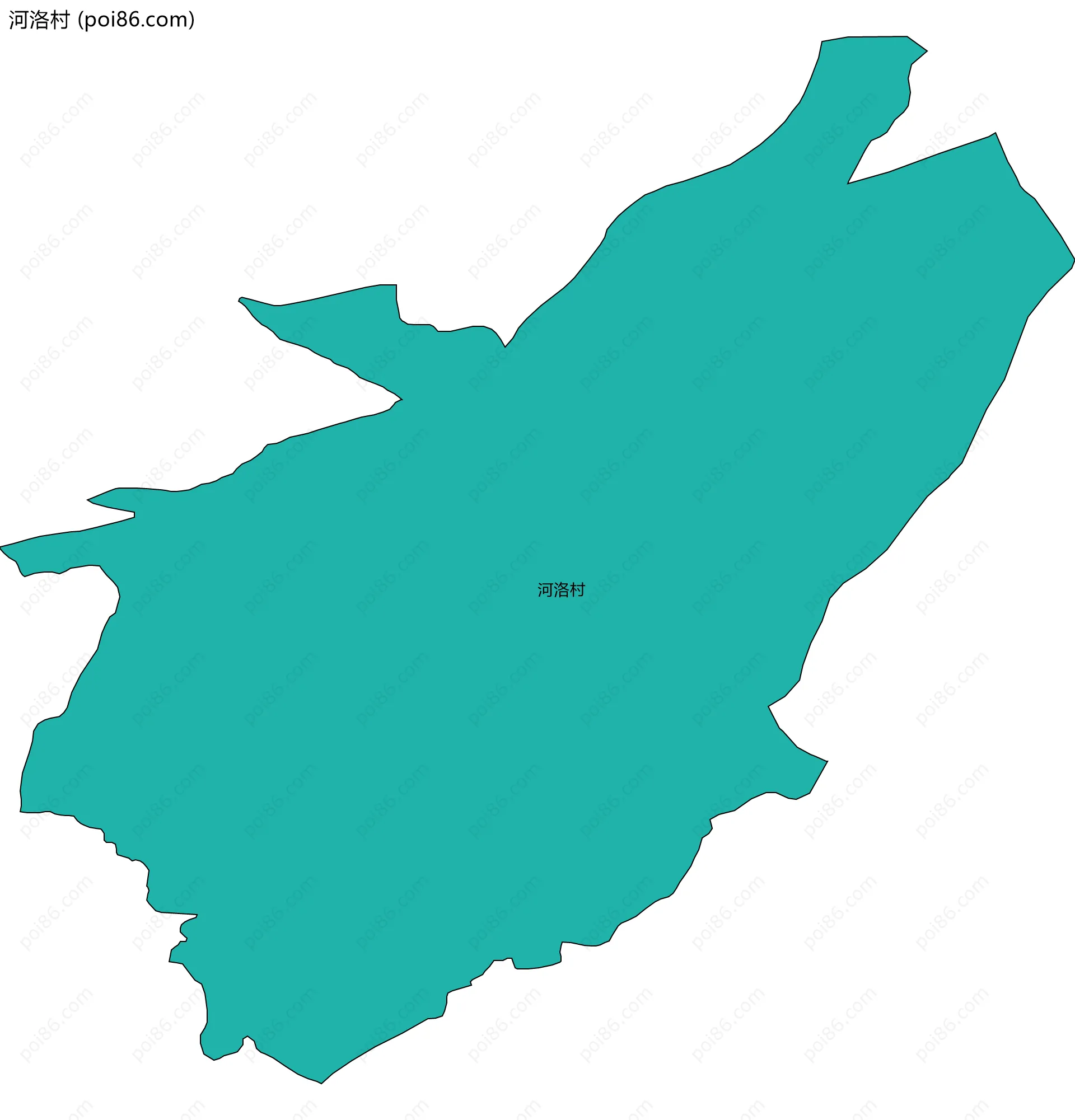 河洛村边界地图