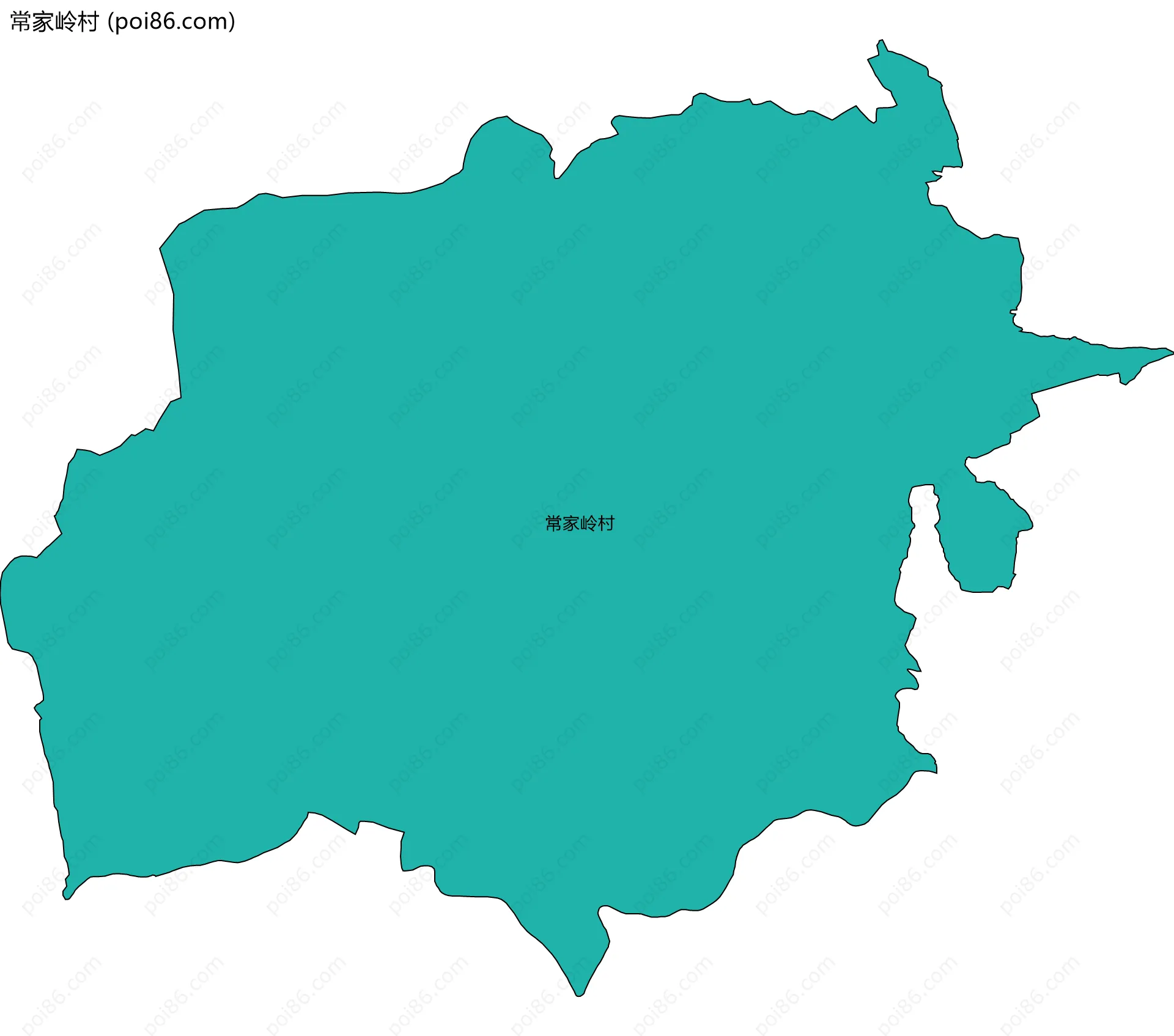 常家岭村边界地图