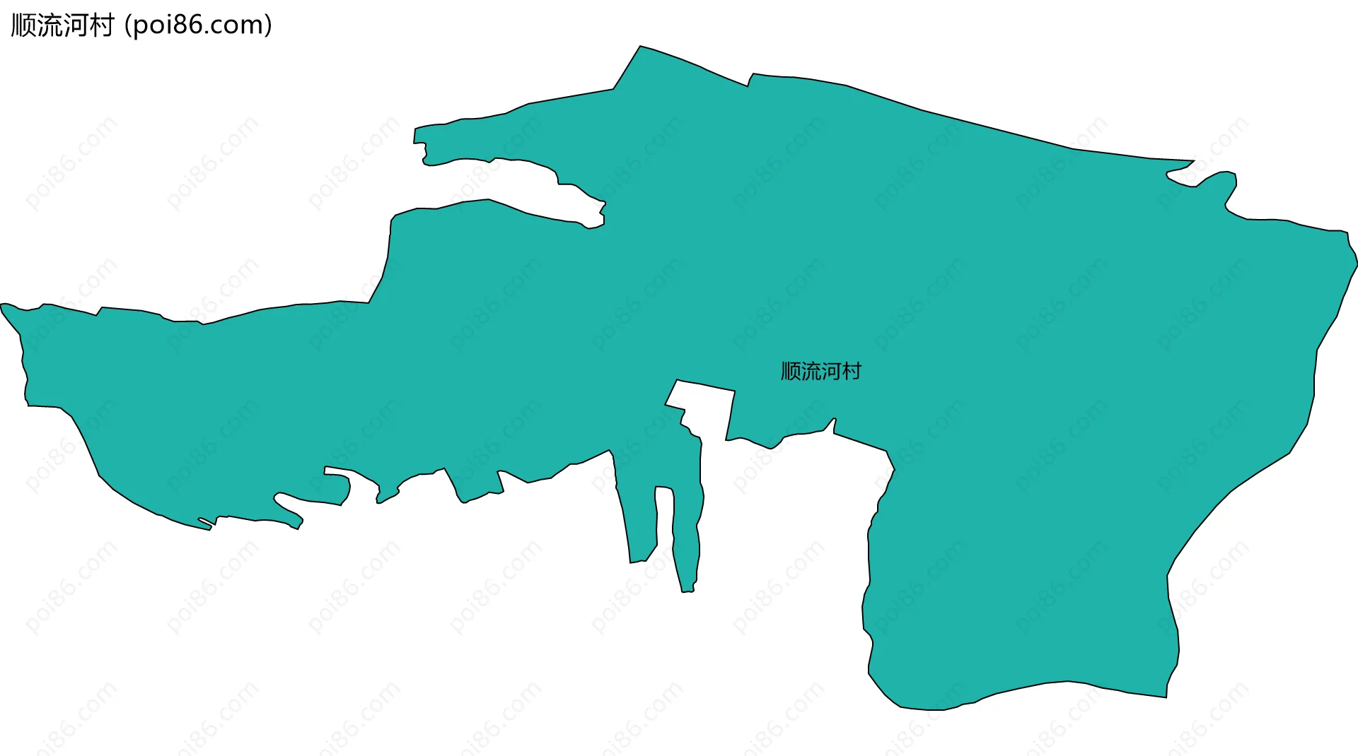 顺流河村边界地图