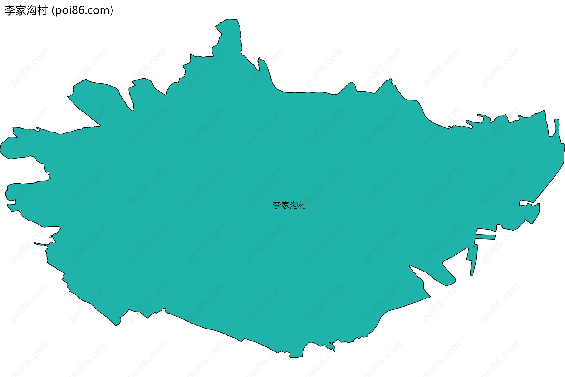 李家沟村边界地图